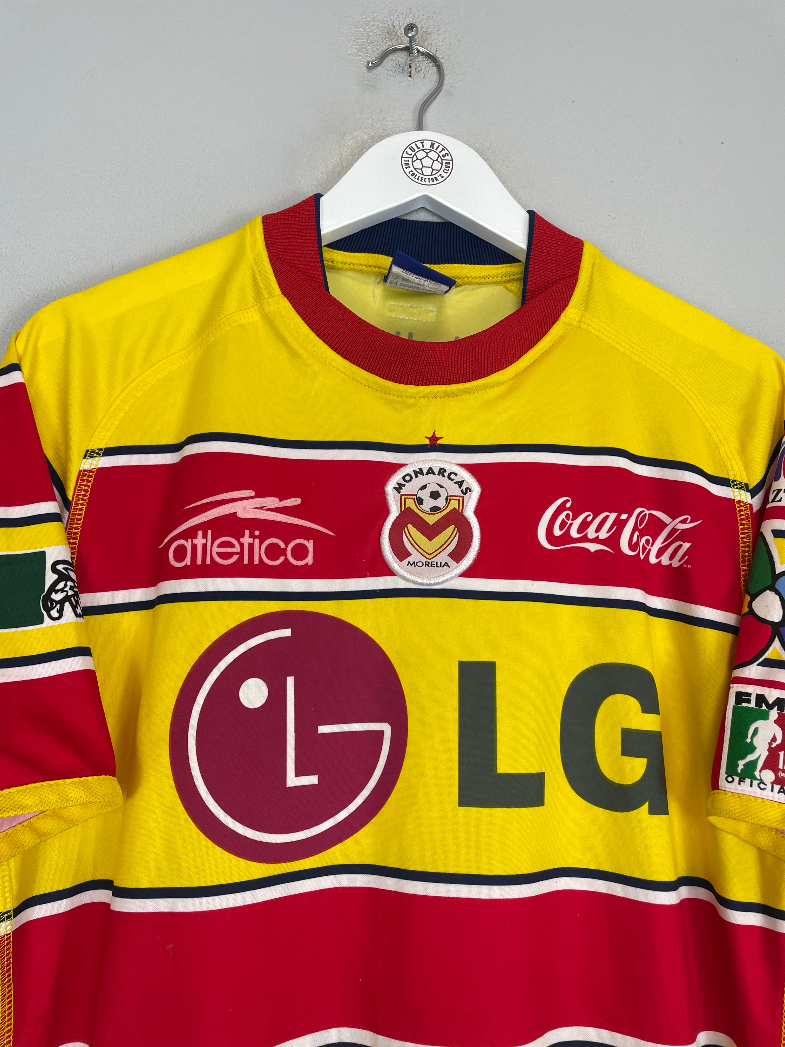 Shop 2001/02 MONARCAS MORELIA HOME SHIRT (M) ATLETICA, classic football shirts, vintage football shirts & retro soccer jerseys at Cult Kits