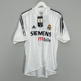 Shop 2003/04 REAL MADRID ZIDANE #5 *BNWT* HOME SHIRT (L) ADIDAS, classic football shirts, vintage football shirts & retro soccer jerseys at Cult Kits