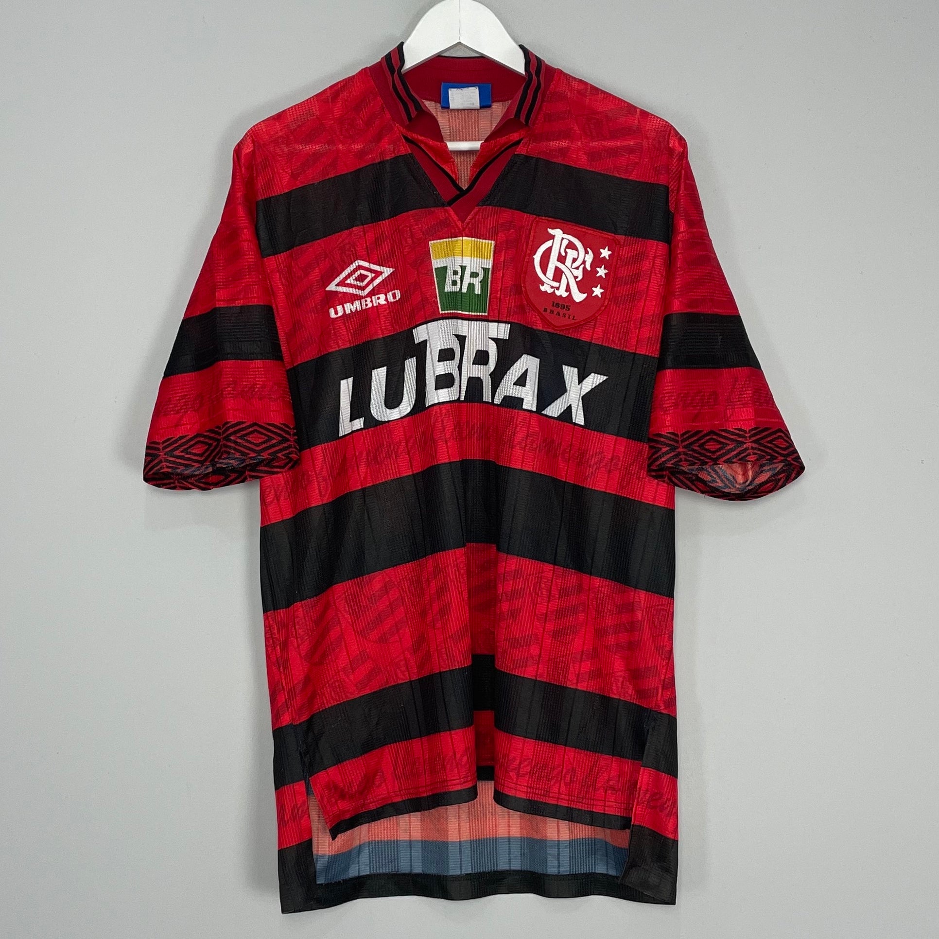 Shop 1995/96 FLAMENGO *CENTENARY* HOME SHIRT (XL) UMBRO, classic football shirts, vintage football shirts & retro soccer jerseys at Cult Kits