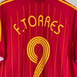 2006/08 SPAIN F.TORRES #9 HOME SHIRT (L) ADIDAS