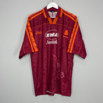 Shop 1995/96 ROMA HOME SHIRT (XL) ASICS, classic football shirts, vintage football shirts & retro soccer jerseys at Cult Kits