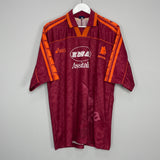 Shop 1995/96 ROMA HOME SHIRT (XL) ASICS, classic football shirts, vintage football shirts & retro soccer jerseys at Cult Kits