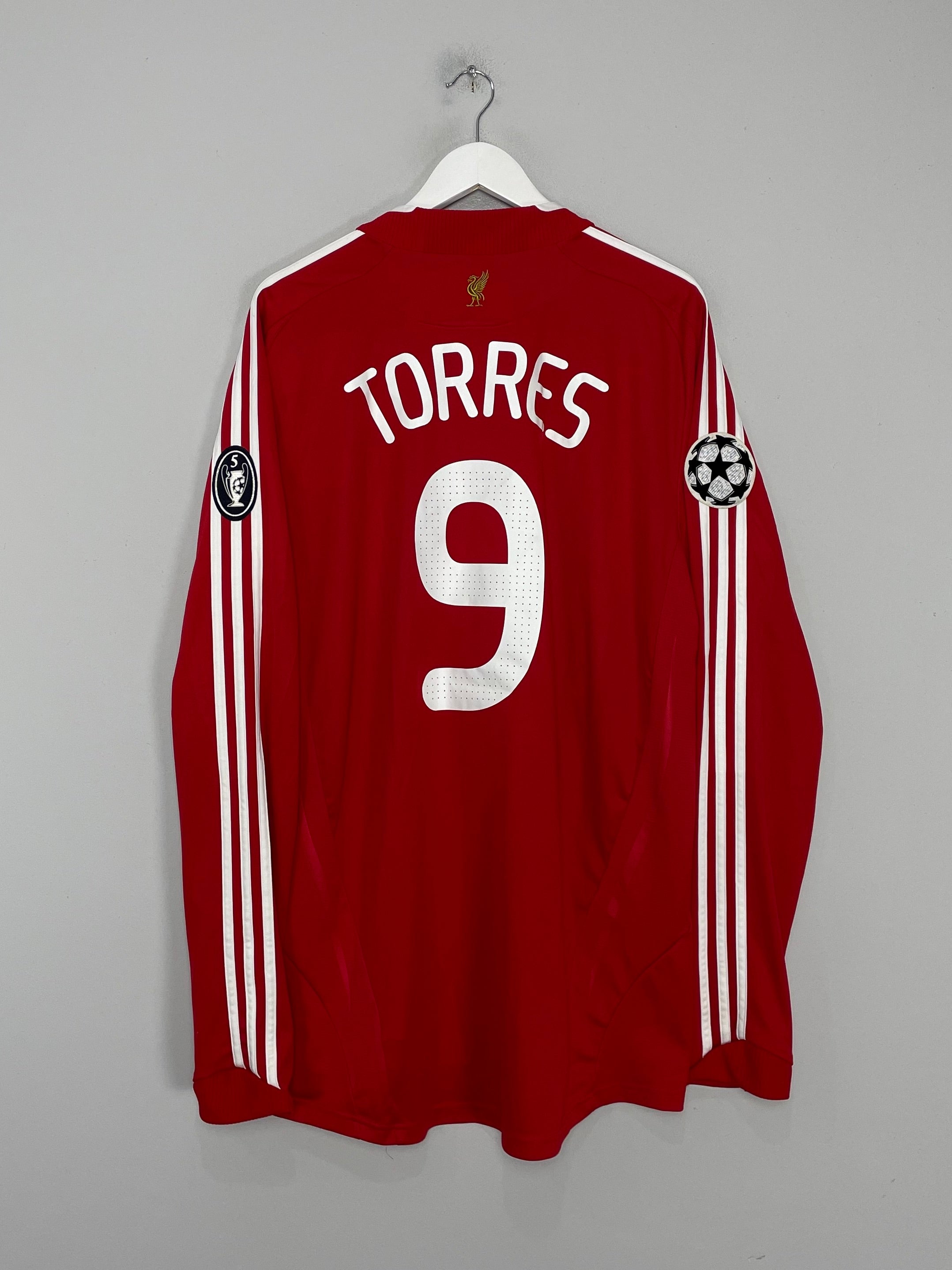 2008/10 LIVERPOOL TORRES #9 C/L L/S HOME SHIRT (XXL) ADIDAS