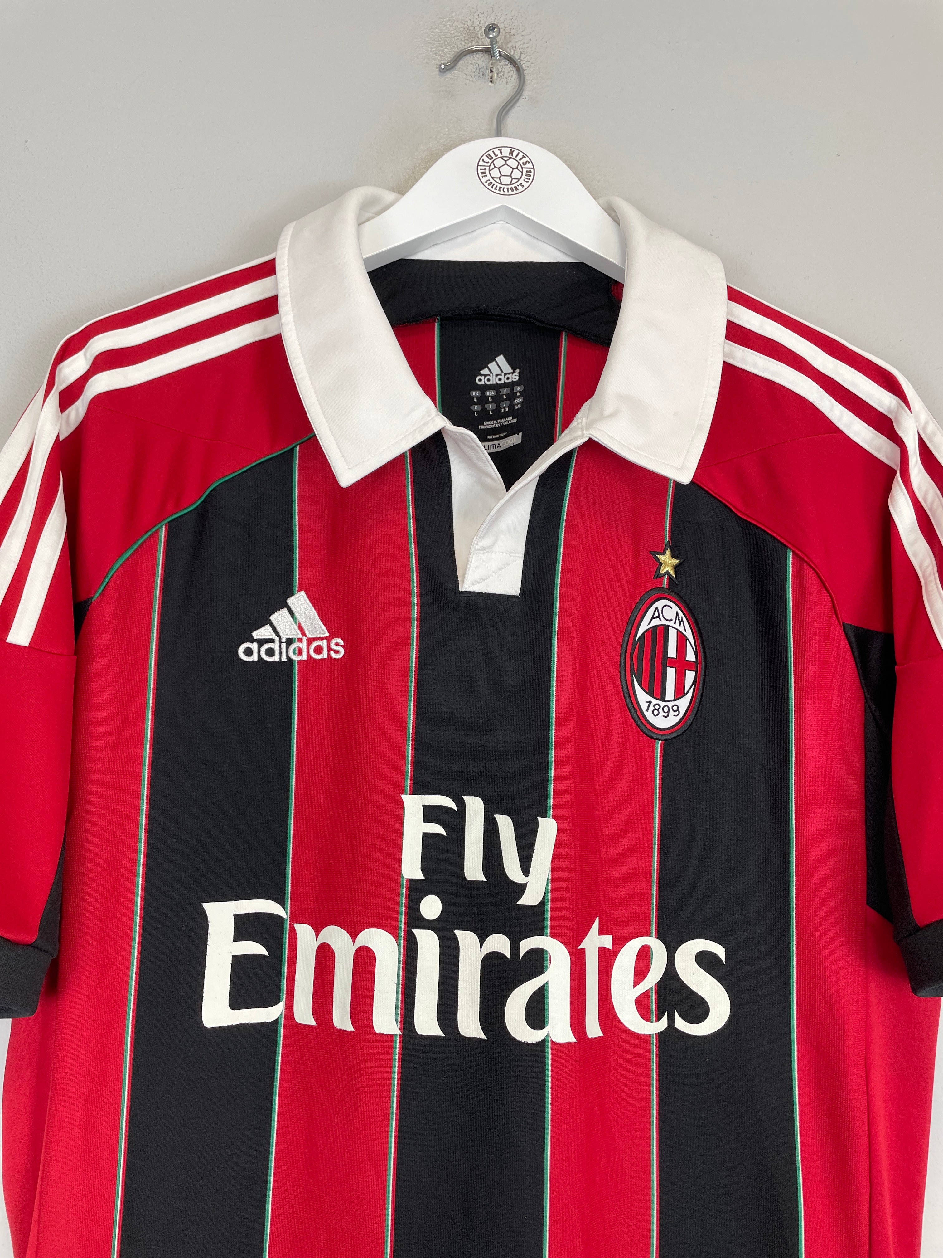 Shop 2012/13 AC MILAN BALLOTELI #45 HOME SHIRT (L) ADIDAS, classic football shirts, vintage football shirts & retro soccer jerseys at Cult Kits