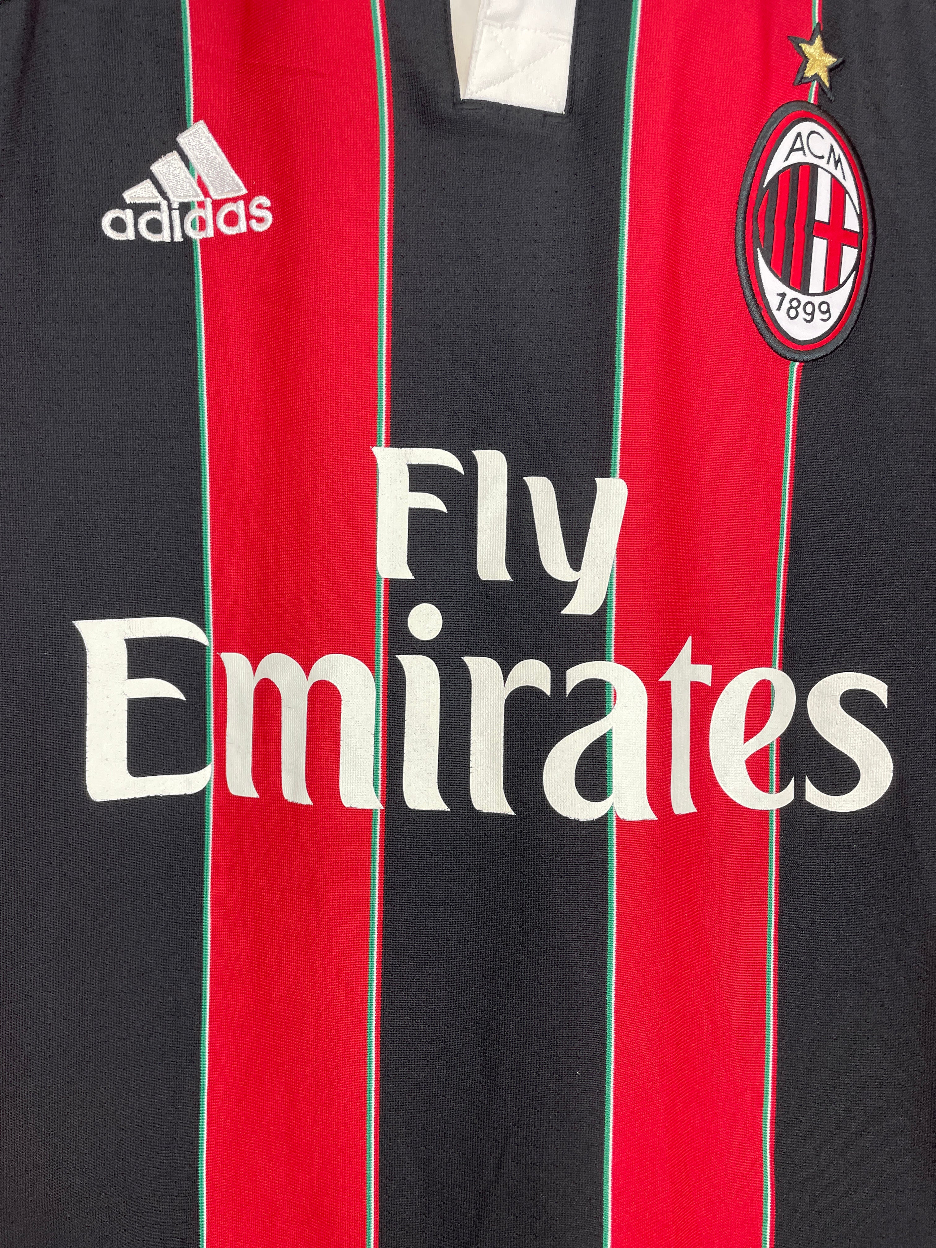 Shop 2012/13 AC MILAN BALLOTELI #45 HOME SHIRT (L) ADIDAS, classic football shirts, vintage football shirts & retro soccer jerseys at Cult Kits
