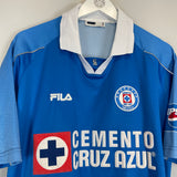 2001/02 CRUZ AZUL HOME SHIRT (L) FILA