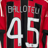 Shop 2012/13 AC MILAN BALLOTELI #45 HOME SHIRT (L) ADIDAS, classic football shirts, vintage football shirts & retro soccer jerseys at Cult Kits