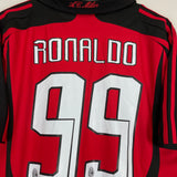 Shop 2007/08 AC MILAN RONALDO #99 HOME SHIRT (XL) ADIDAS, classic football shirts, vintage football shirts & retro soccer jerseys at Cult Kits