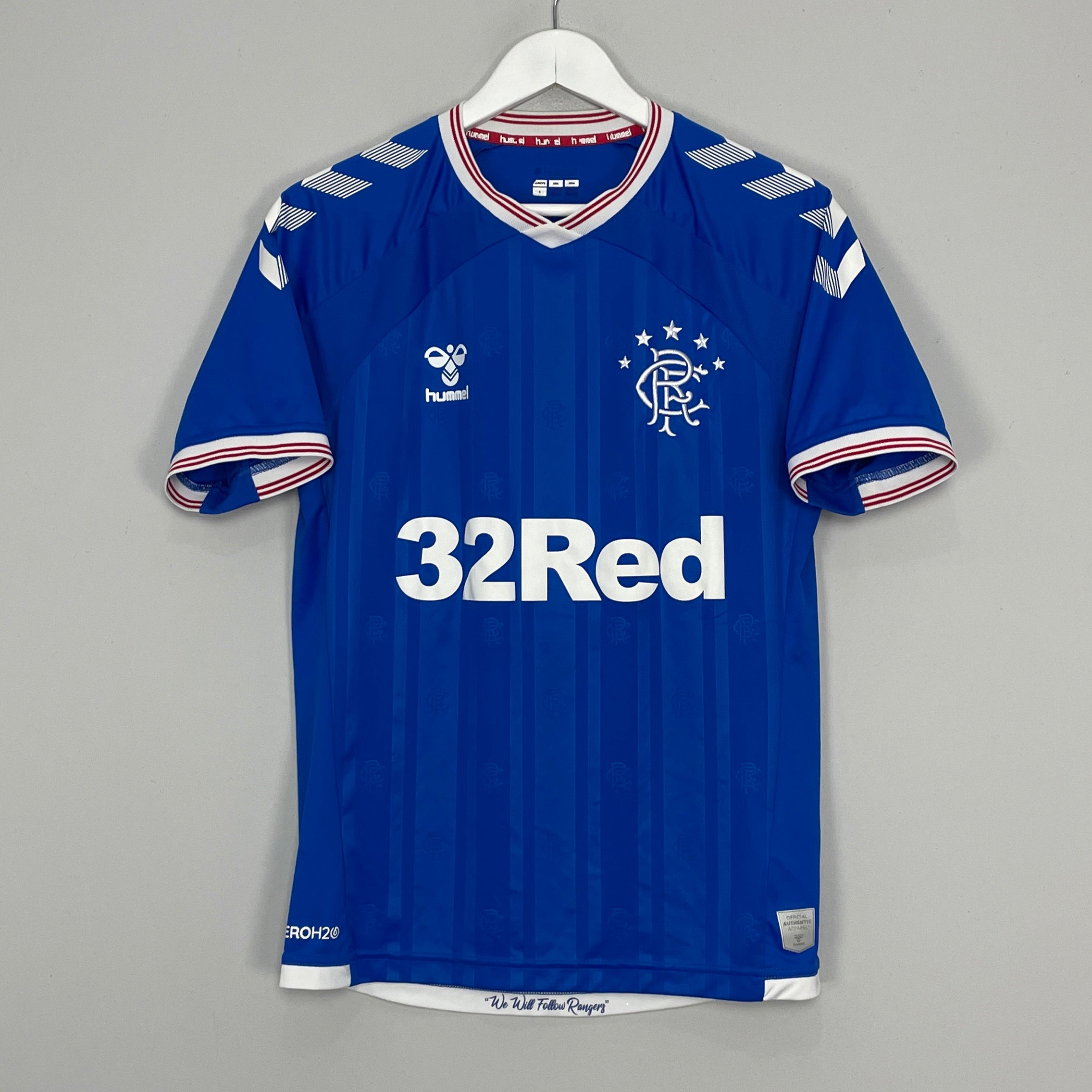 Shop 2019/20 RANGERS HOME SHIRT (S) HUMMEL, classic football shirts, vintage football shirts & retro soccer jerseys at Cult Kits