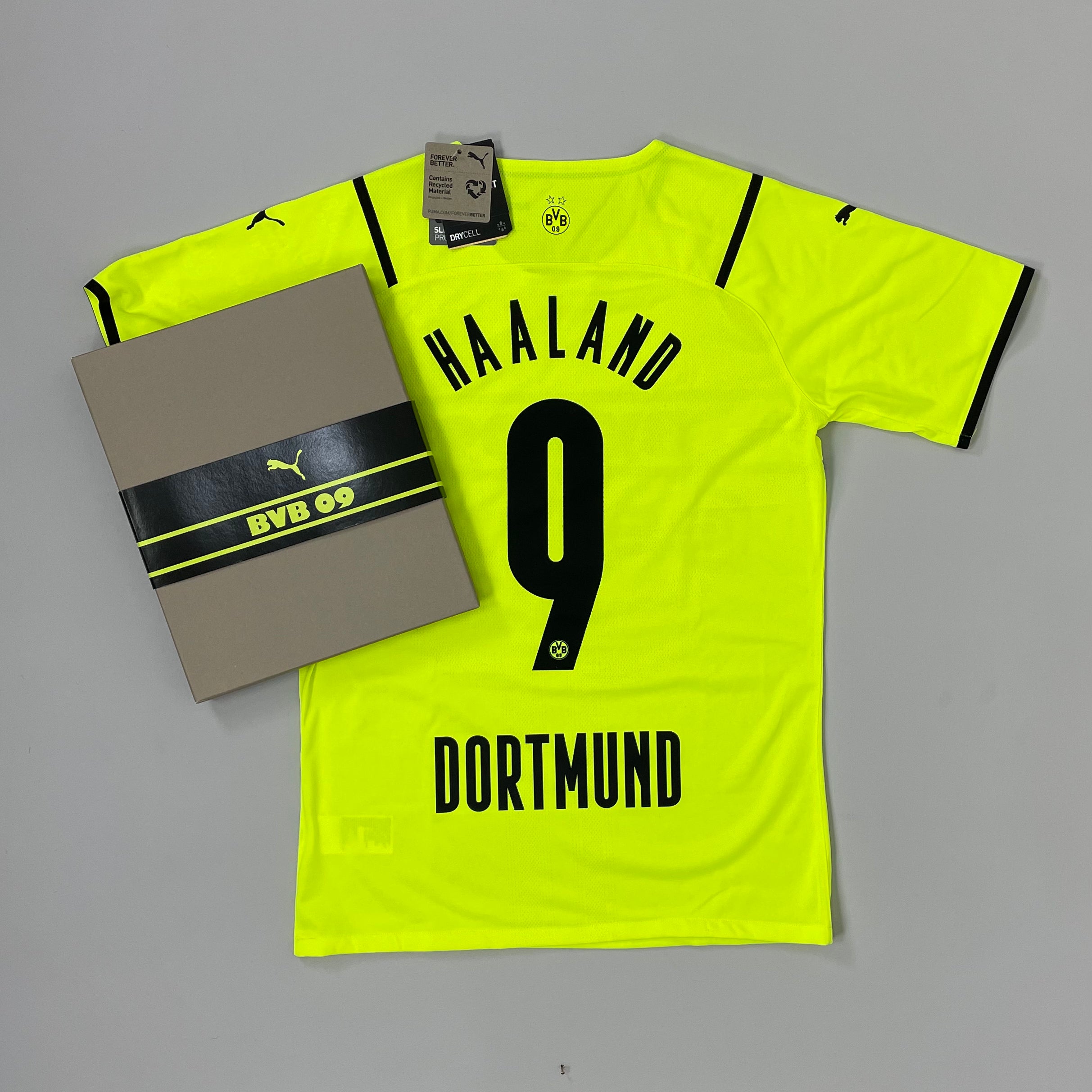 Shop 2021/22 DORTMUND HAALAND #9 *BNIB* PLAYER ISSUE CUP SHIRT PUMA, classic football shirts, vintage football shirts & retro soccer jerseys at Cult Kits