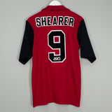 Shop 1995/96 BLACKBURN ROVERS SHEARER #9 AWAY SHIRT (M) ASICS, classic football shirts, vintage football shirts & retro soccer jerseys at Cult Kits