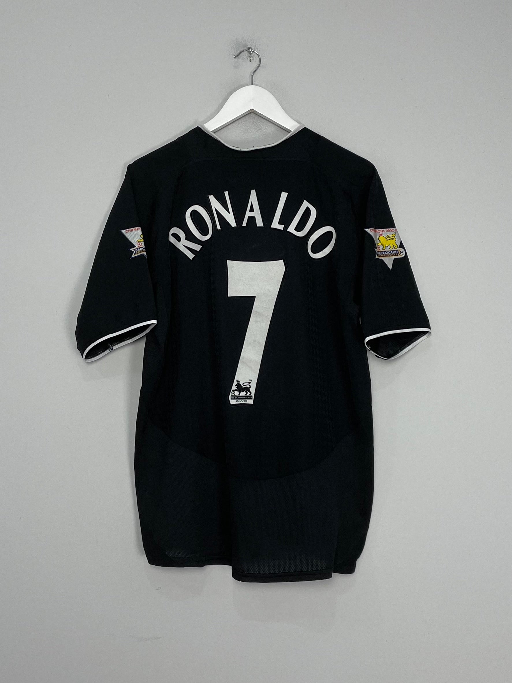 Shop 2003/05 MANCHESTER UNITED RONALDO #7 AWAY SHIRT (L) NIKE, classic football shirts, vintage football shirts & retro soccer jerseys at Cult Kits