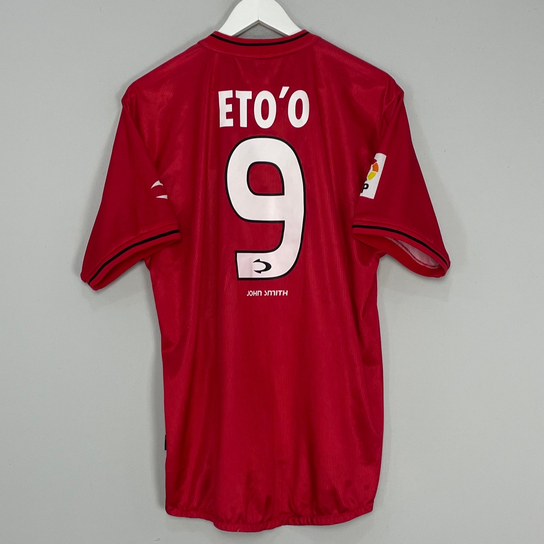 Shop 2000/01 REAL MALLORCA ETO'O #9 HOME SHIRT (L) JOHN SMITH, classic football shirts, vintage football shirts & retro soccer jerseys at Cult Kits