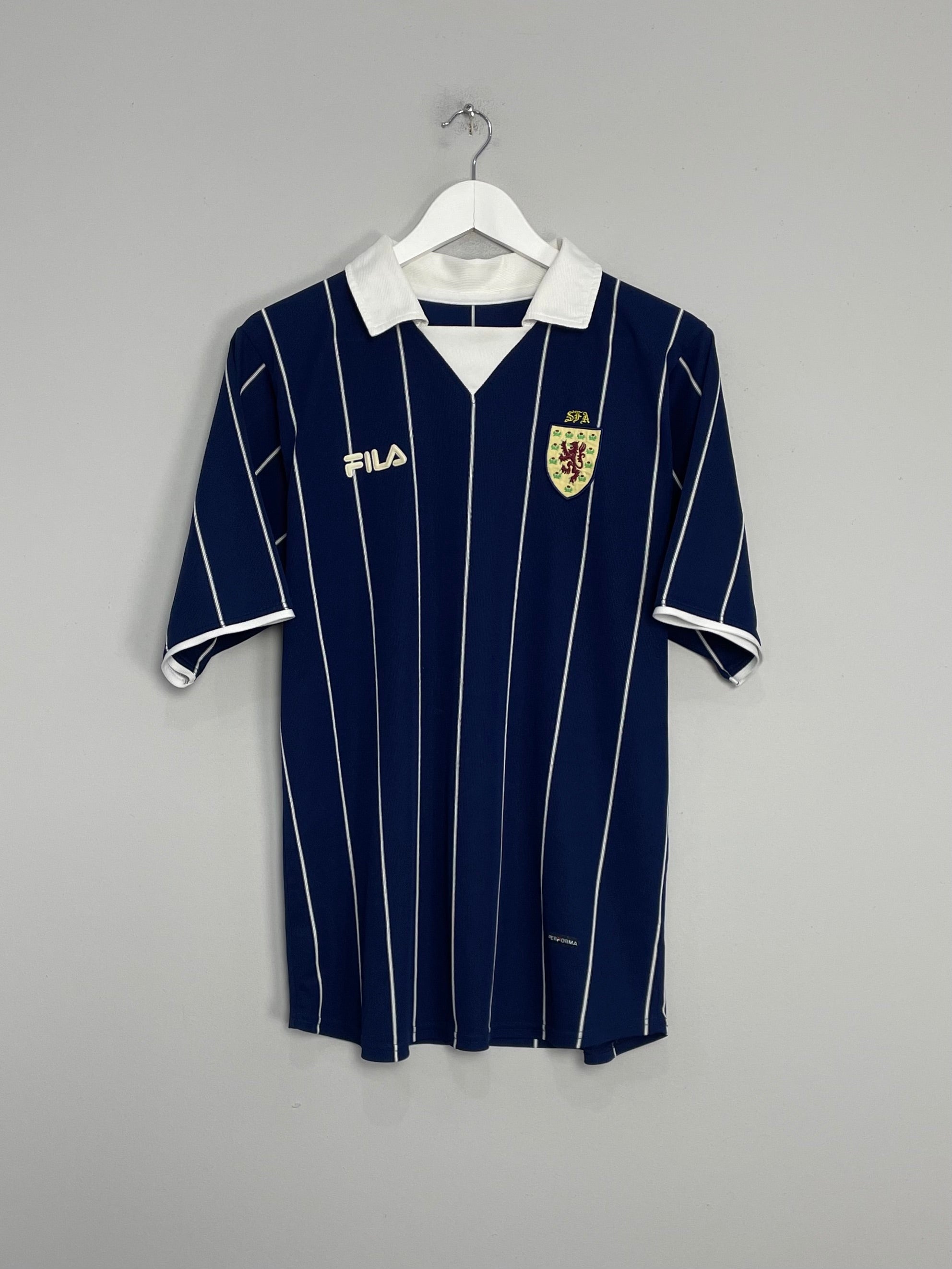 Shop 2002 SCOTLAND HOME SHIRT (L) FILA, classic football shirts, vintage football shirts & retro soccer jerseys at Cult Kits