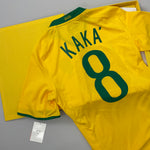 Shop 2008/10 BRAZIL KAKA #8 LIMITED EDITION PLAYER ISSUE HOME SHIRT (L) NIKE, classic football shirts, vintage football shirts & retro soccer jerseys at Cult Kits