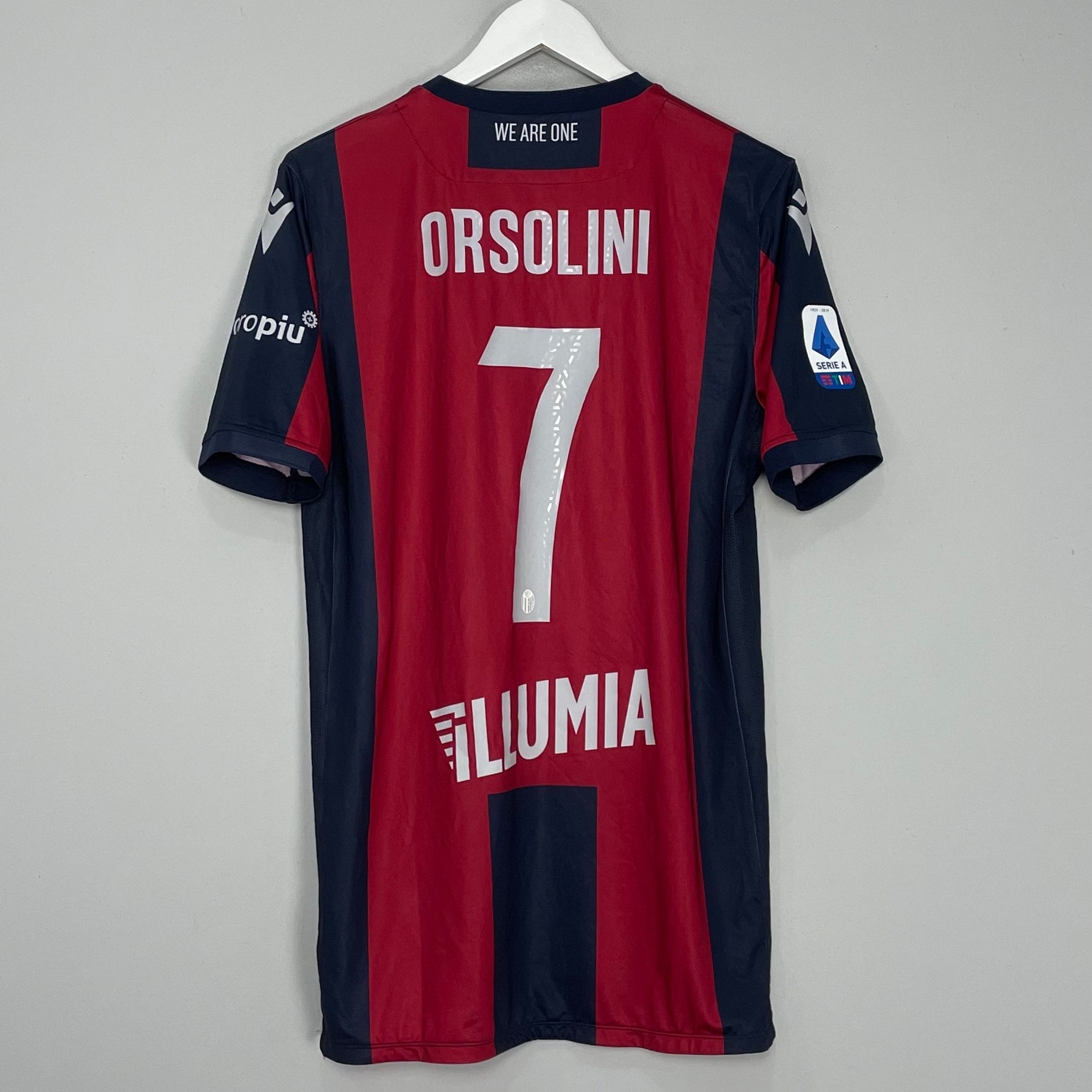 Shop 2018/19 BOLOGNA ORSOLINI #7 HOME SHIRT (XL) MACRON, classic football shirts, vintage football shirts & retro soccer jerseys at Cult Kits