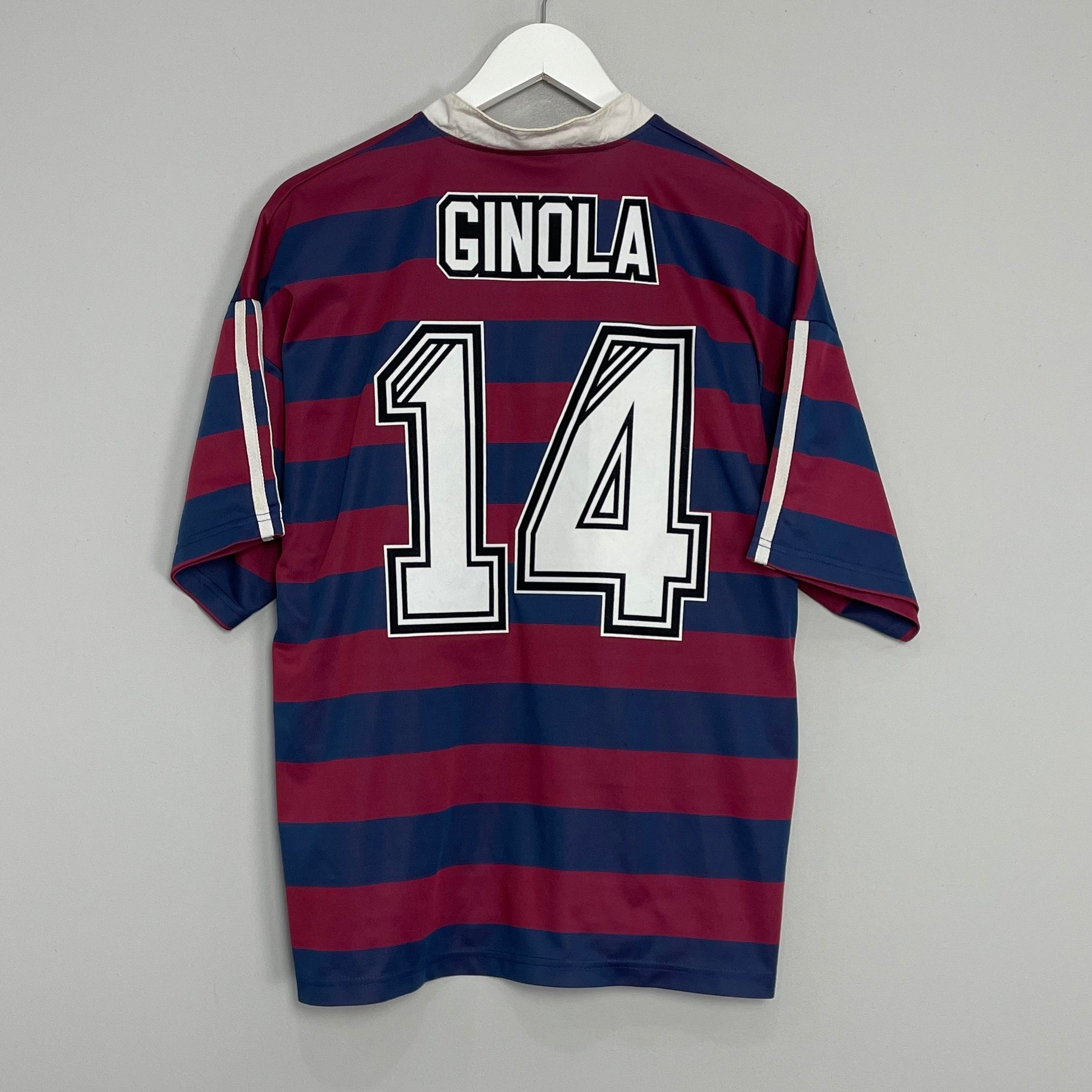 Shop 1995/96 NEWCASTLE UNITED GINOLA #14 AWAY SHIRT (L) ADIDAS, classic football shirts, vintage football shirts & retro soccer jerseys at Cult Kits