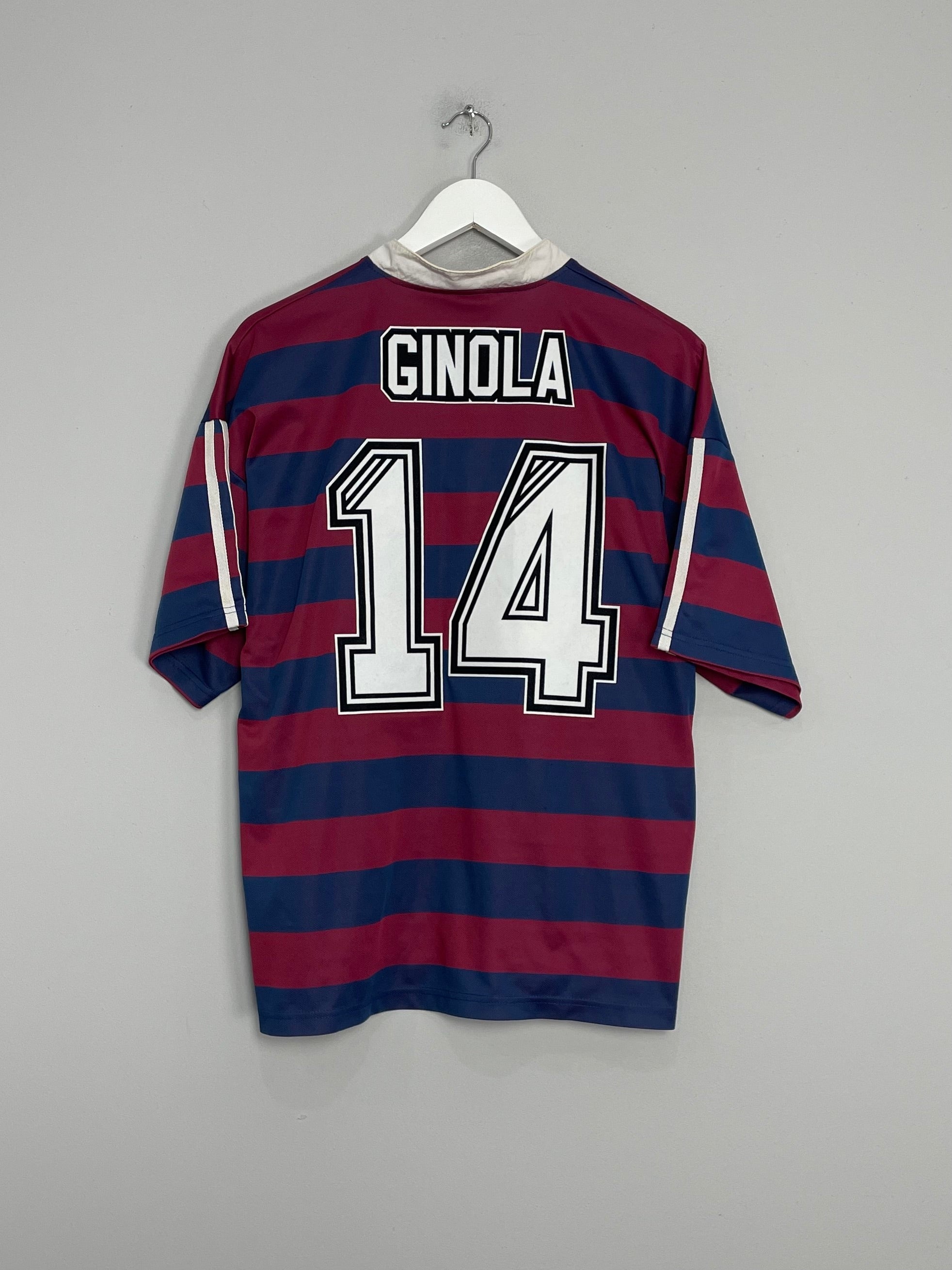 Shop 1995/96 NEWCASTLE UNITED GINOLA #14 AWAY SHIRT (L) ADIDAS, classic football shirts, vintage football shirts & retro soccer jerseys at Cult Kits