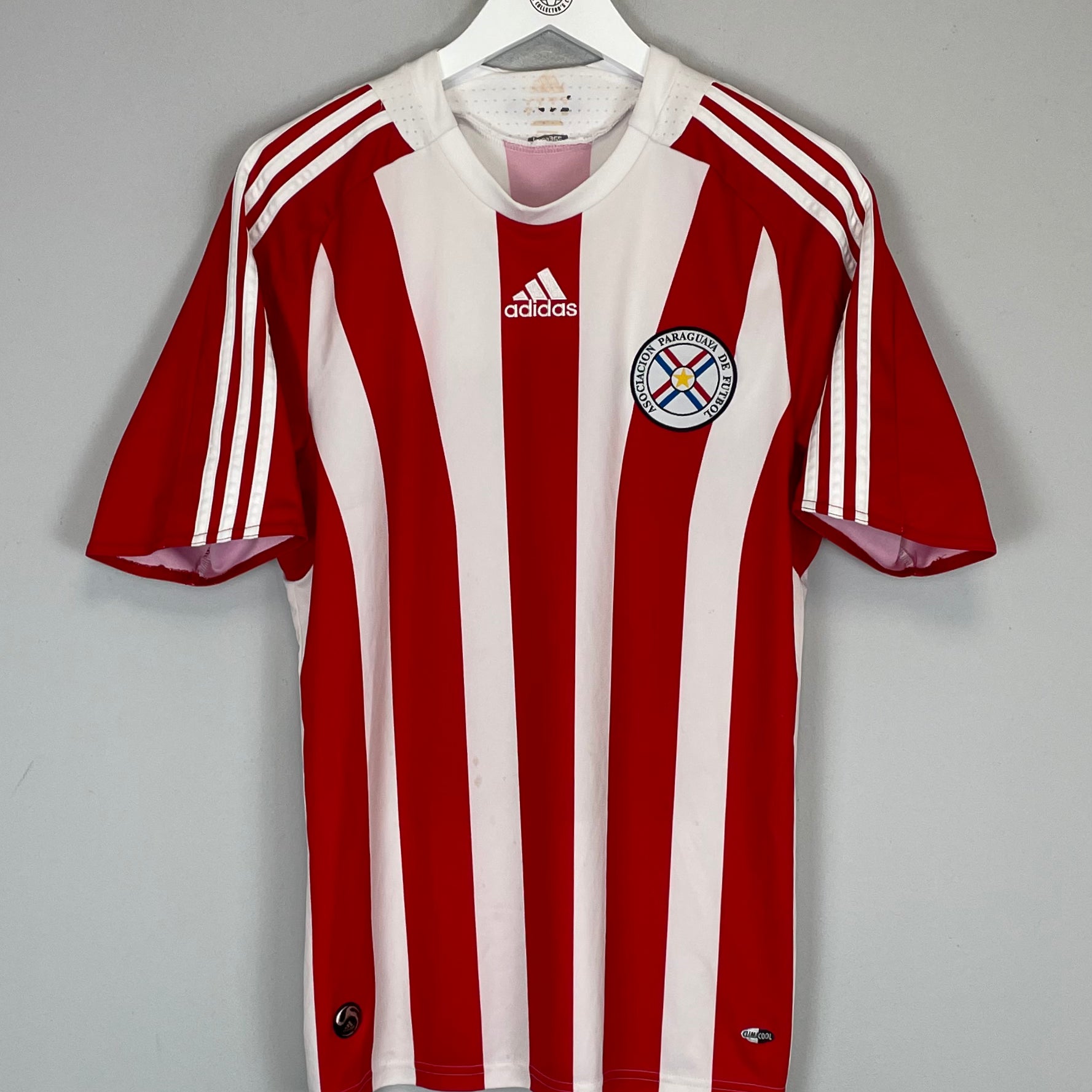 Shop 2007/09 PARAGUAY HOME SHIRT (M) ADIDAS, classic football shirts, vintage football shirts & retro soccer jerseys at Cult Kits