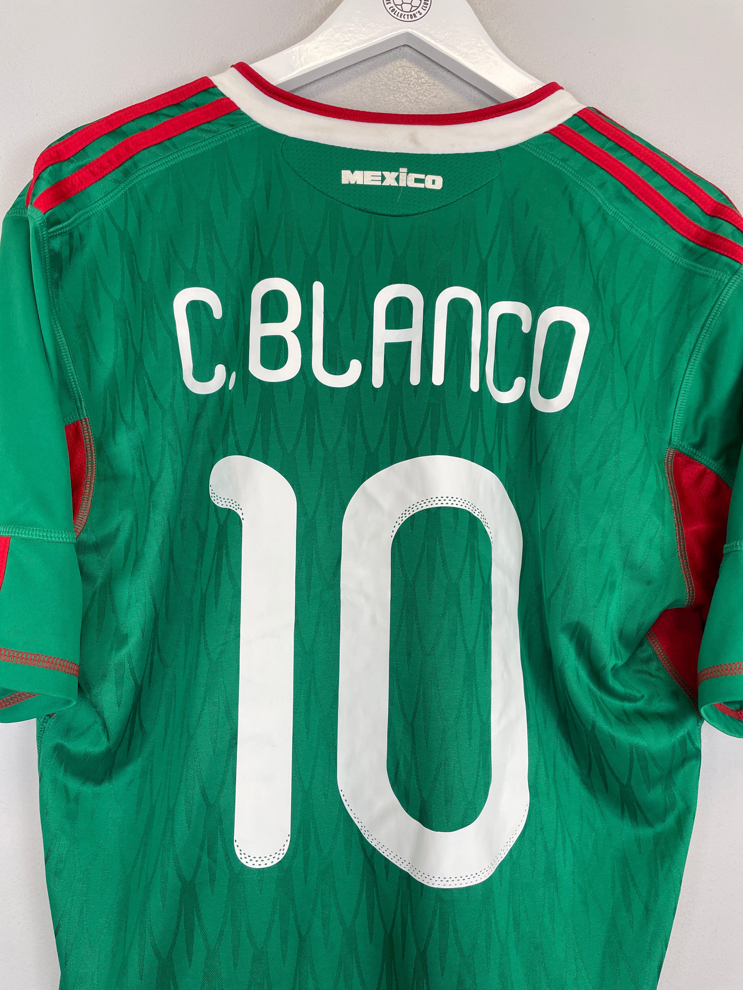 Shop 2010/11 MEXICO C.BLANCO #10 HOME SHIRT (L) ADIDAS, classic football shirts, vintage football shirts & retro soccer jerseys at Cult Kits