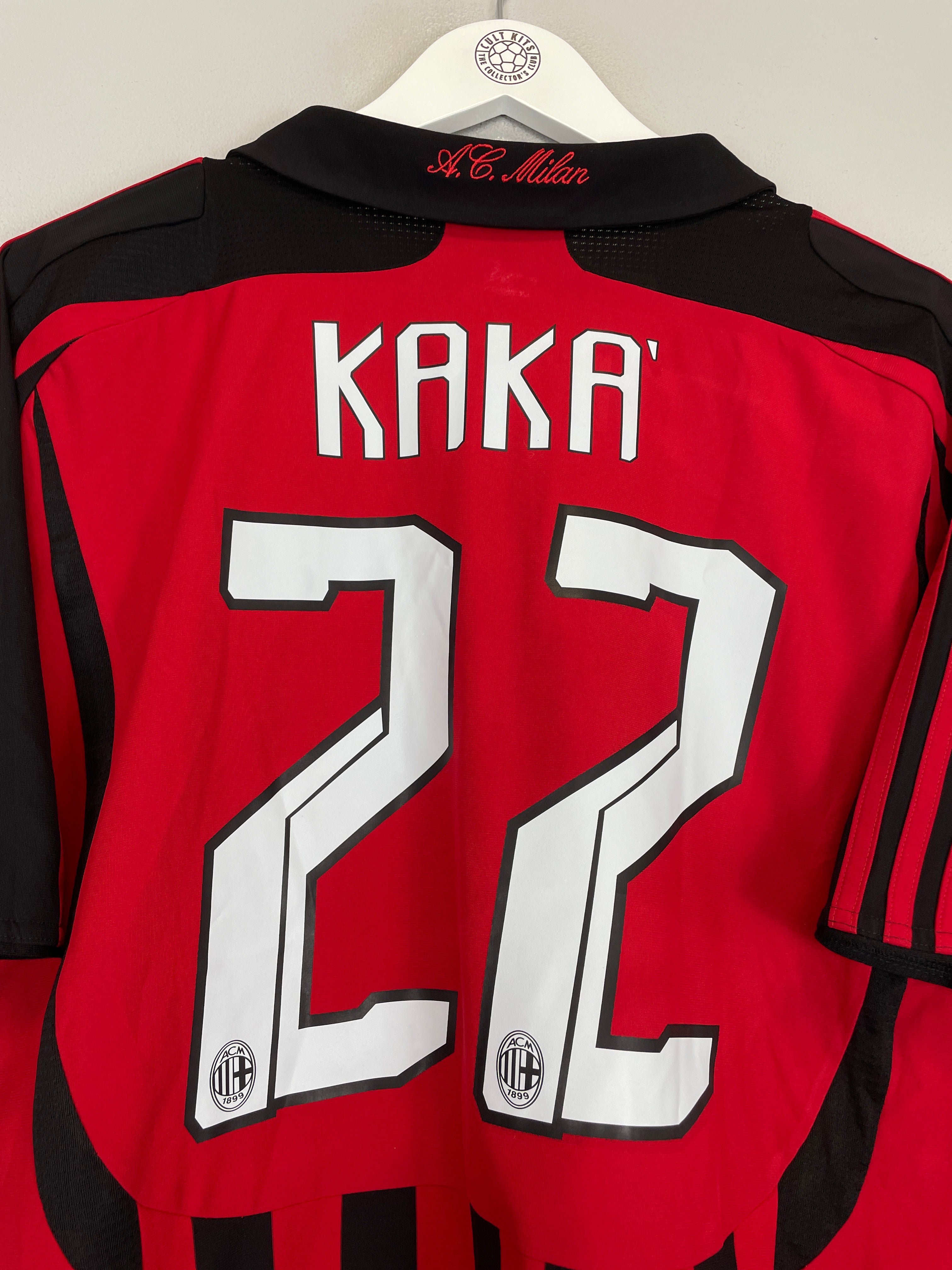 Shop 2007/08 AC MILAN KAKA #22 HOME SHIRT (L) ADIDAS, classic football shirts, vintage football shirts & retro soccer jerseys at Cult Kits