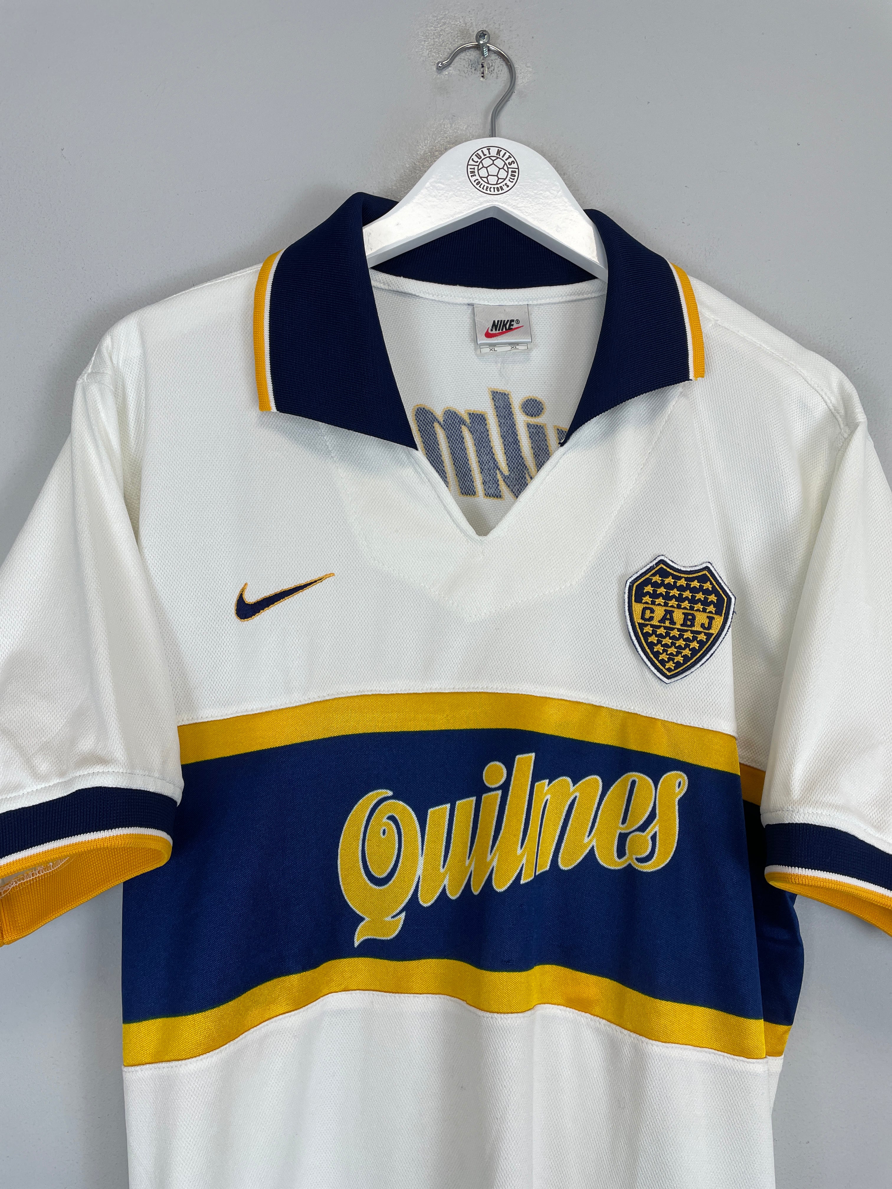 Shop 1996/97 BOCA JUNIORS AWAY SHIRT (XL) NIKE, classic football shirts, vintage football shirts & retro soccer jerseys at Cult Kits