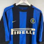 Shop 1999/00 INTER MILAN RONALDO #9 HOME SHIRT (XL) NIKE, classic football shirts, vintage football shirts & retro soccer jerseys at Cult Kits