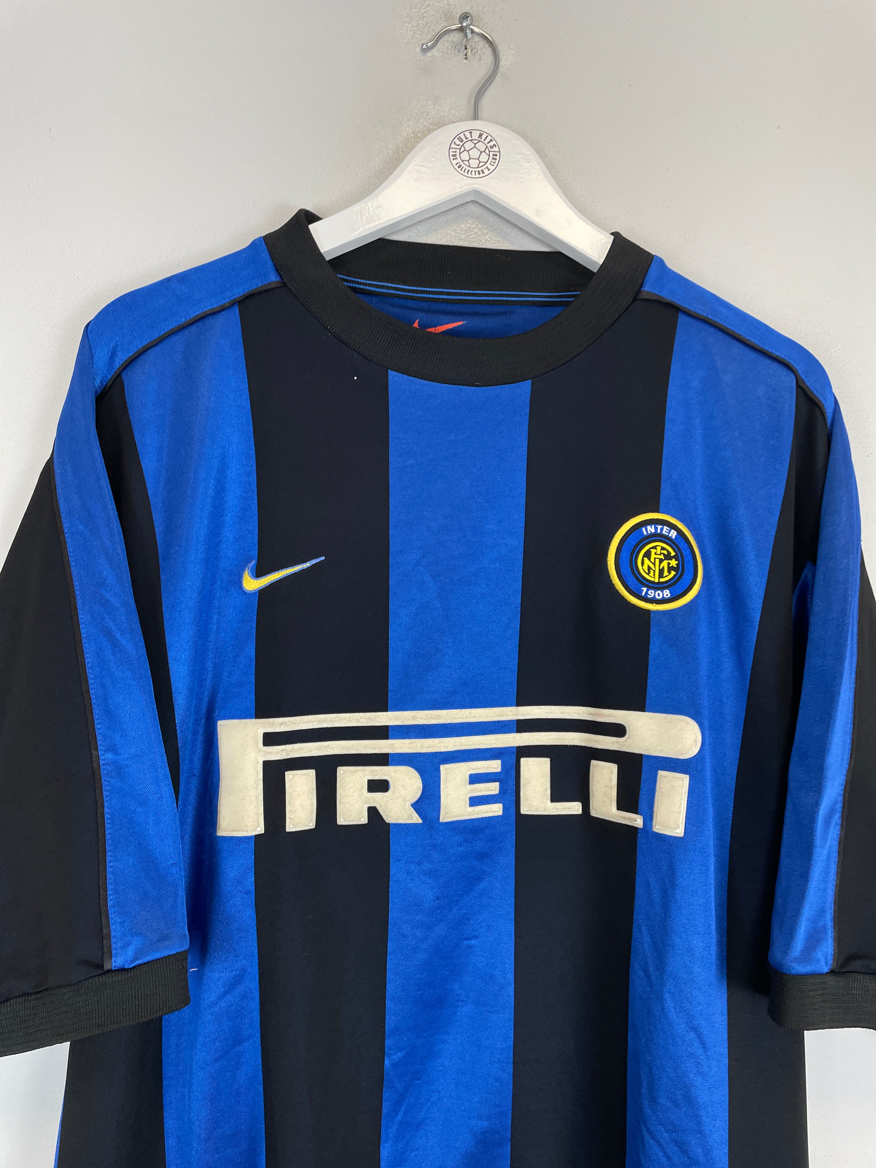 Shop 1999/00 INTER MILAN RONALDO #9 HOME SHIRT (XL) NIKE, classic football shirts, vintage football shirts & retro soccer jerseys at Cult Kits
