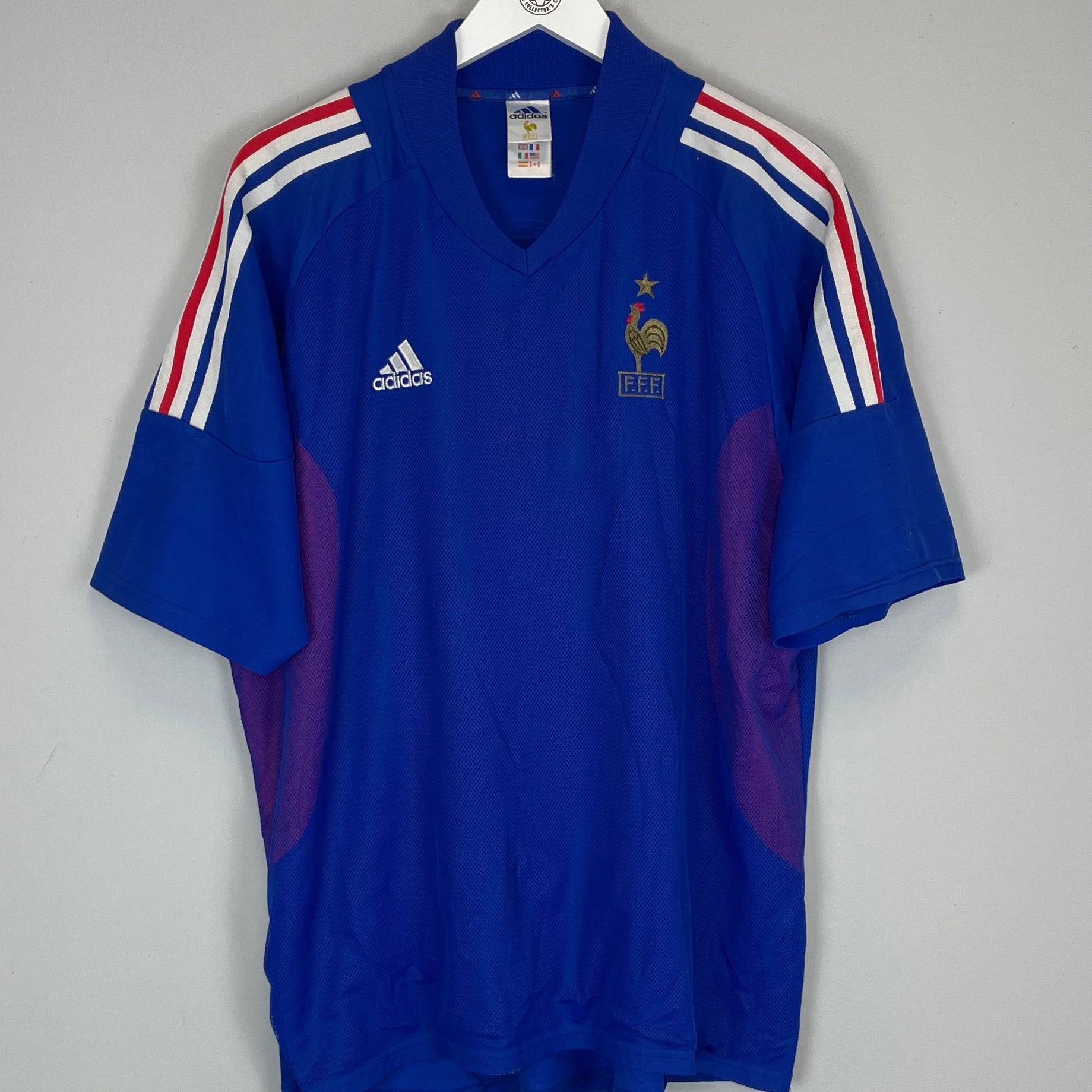 Shop 2002/04 FRANCE *SIGNED* HOME SHIRT (L) ADIDAS, classic football shirts, vintage football shirts & retro soccer jerseys at Cult Kits