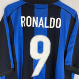 Shop 1999/00 INTER MILAN RONALDO #9 HOME SHIRT (XL) NIKE, classic football shirts, vintage football shirts & retro soccer jerseys at Cult Kits