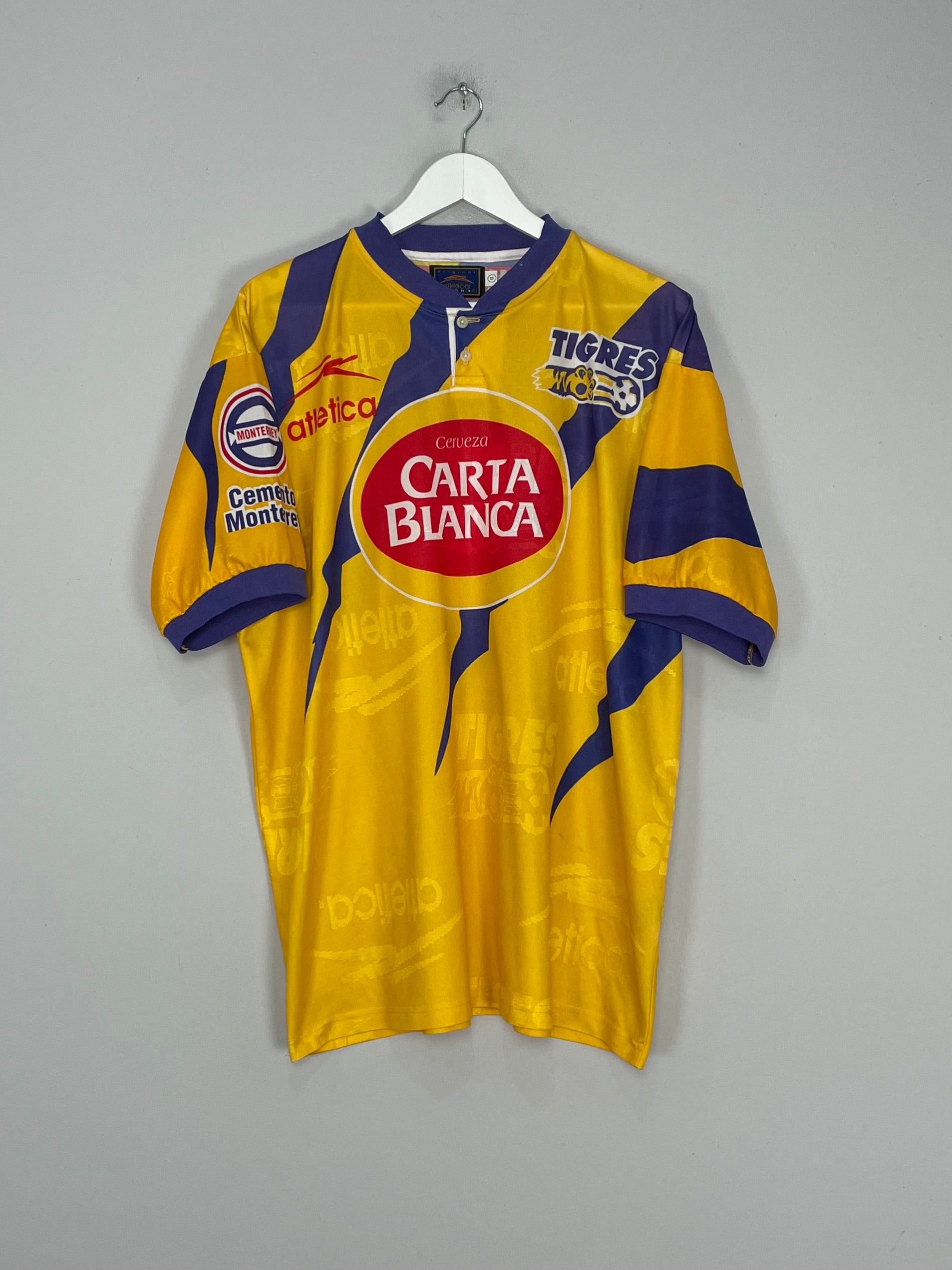 Shop 1996/97 TIGRES HOME SHIRT (L) ATLETICA, classic football shirts, vintage football shirts & retro soccer jerseys at Cult Kits