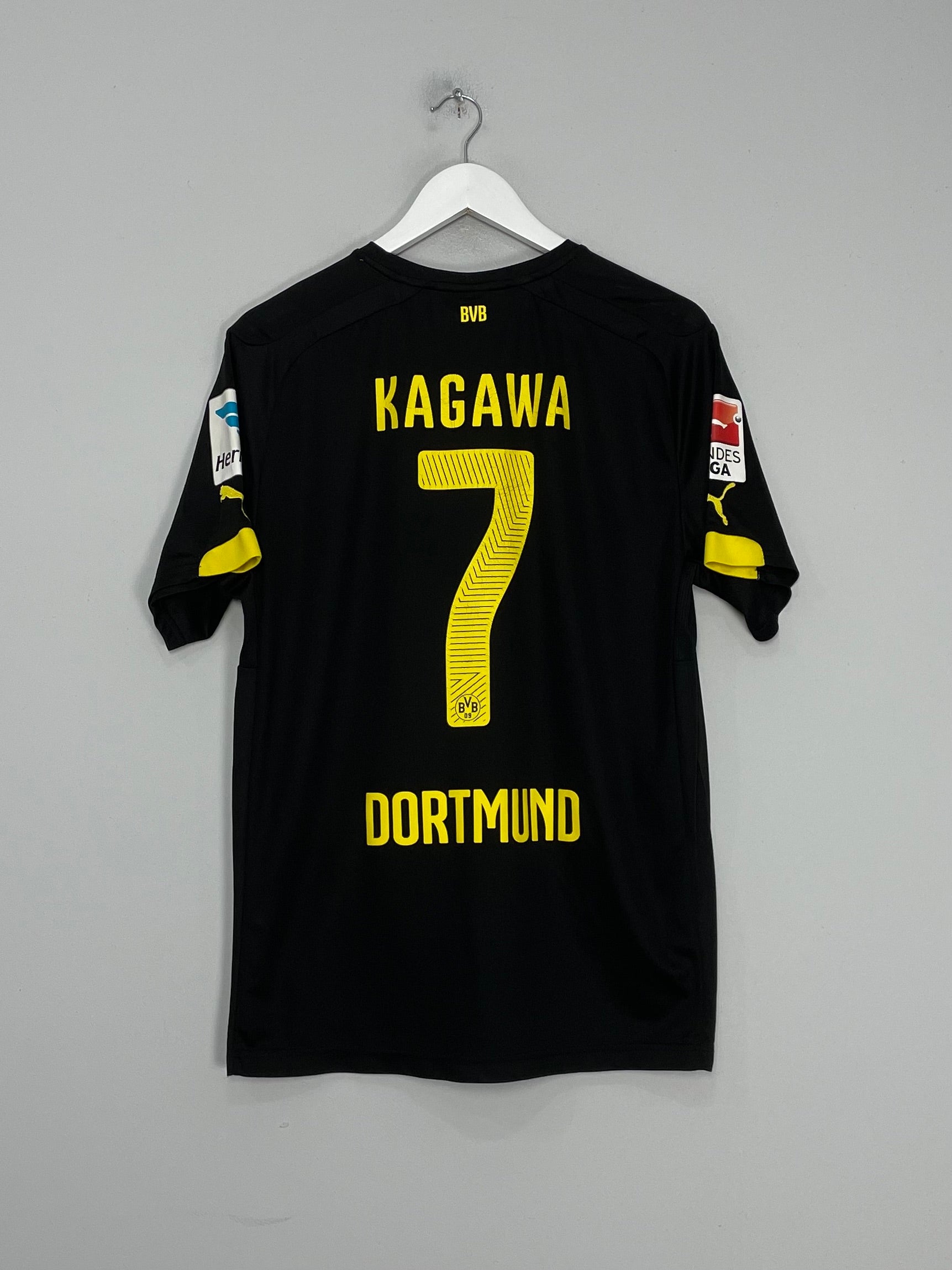Shop 2014/15 DORTMUND KAGAWA #7 AWAY SHIRT (L) PUMA, classic football shirts, vintage football shirts & retro soccer jerseys at Cult Kits