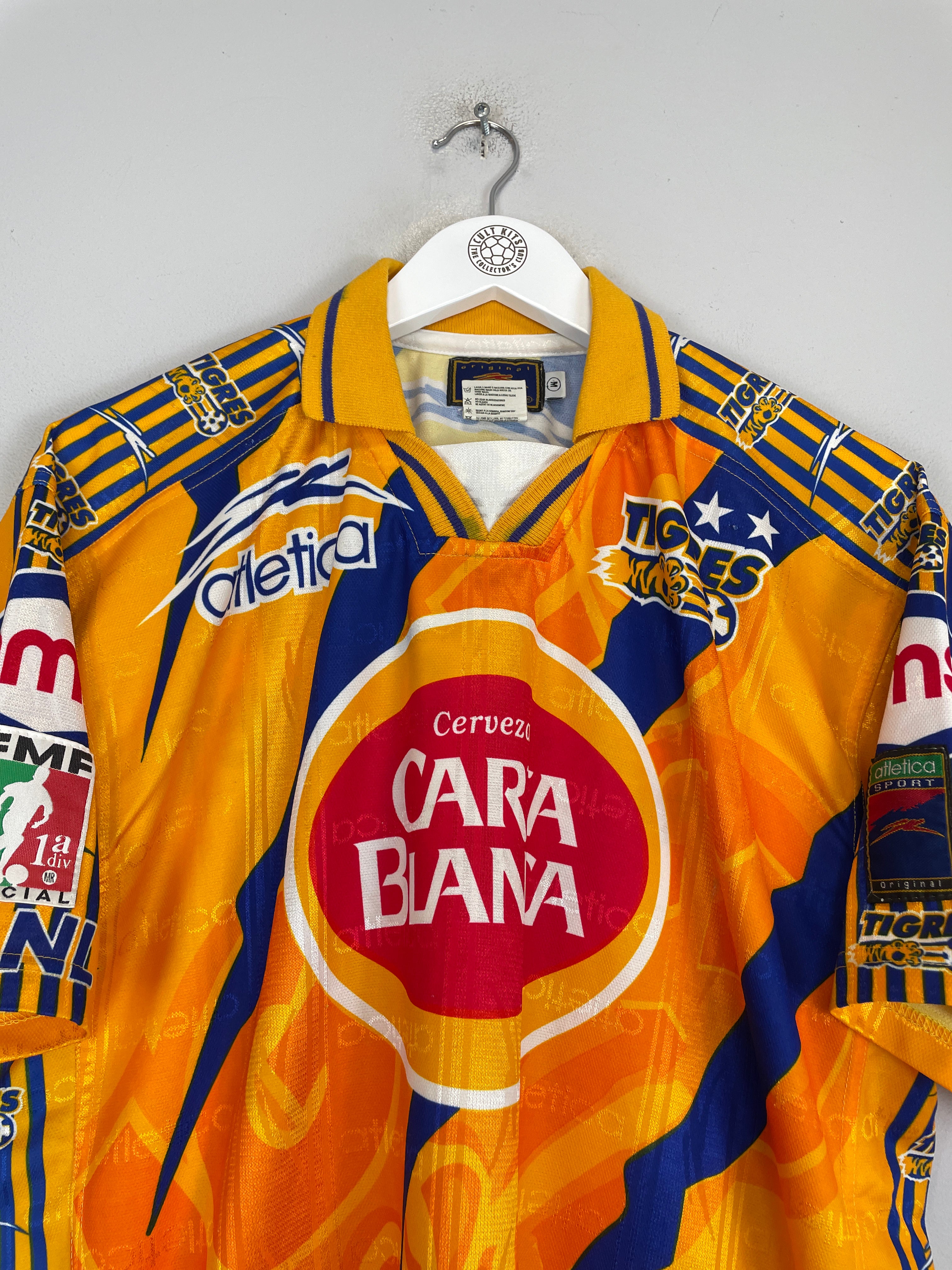 Shop 1997/99 TIGRES HOME SHIRT (M) ATLETICA, classic football shirts, vintage football shirts & retro soccer jerseys at Cult Kits