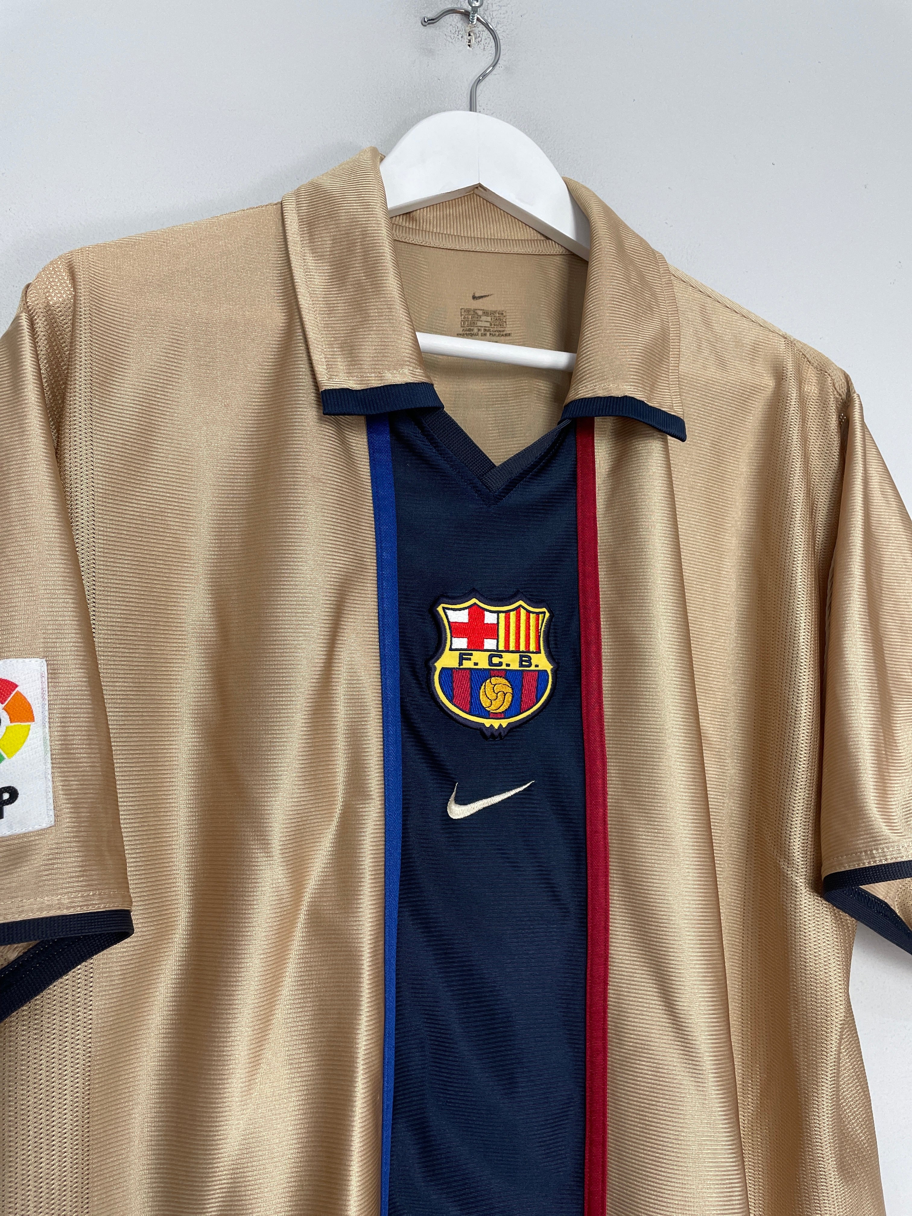 Shop 2001/03 BARCELONA XAVI #6 AWAY SHIRT (XL) NIKE, classic football shirts, vintage football shirts & retro soccer jerseys at Cult Kits