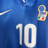 Shop 1997/98 ITALY DEL PIERO #10 HOME SHIRT (M) NIKE, classic football shirts, vintage football shirts & retro soccer jerseys at Cult Kits