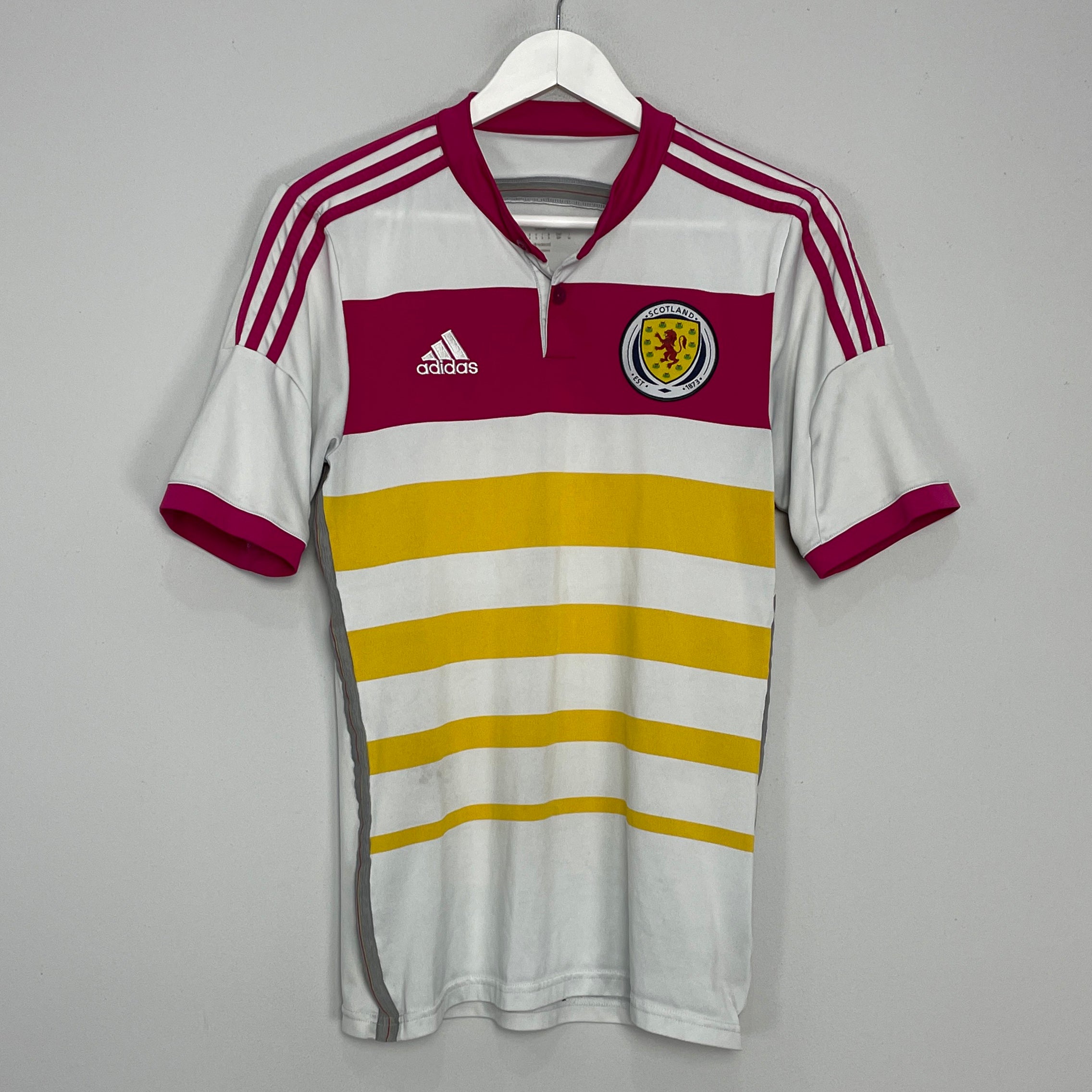 Shop 2014/15 SCOTLAND AWAY SHIRT (S) ADIDAS, classic football shirts, vintage football shirts & retro soccer jerseys at Cult Kits