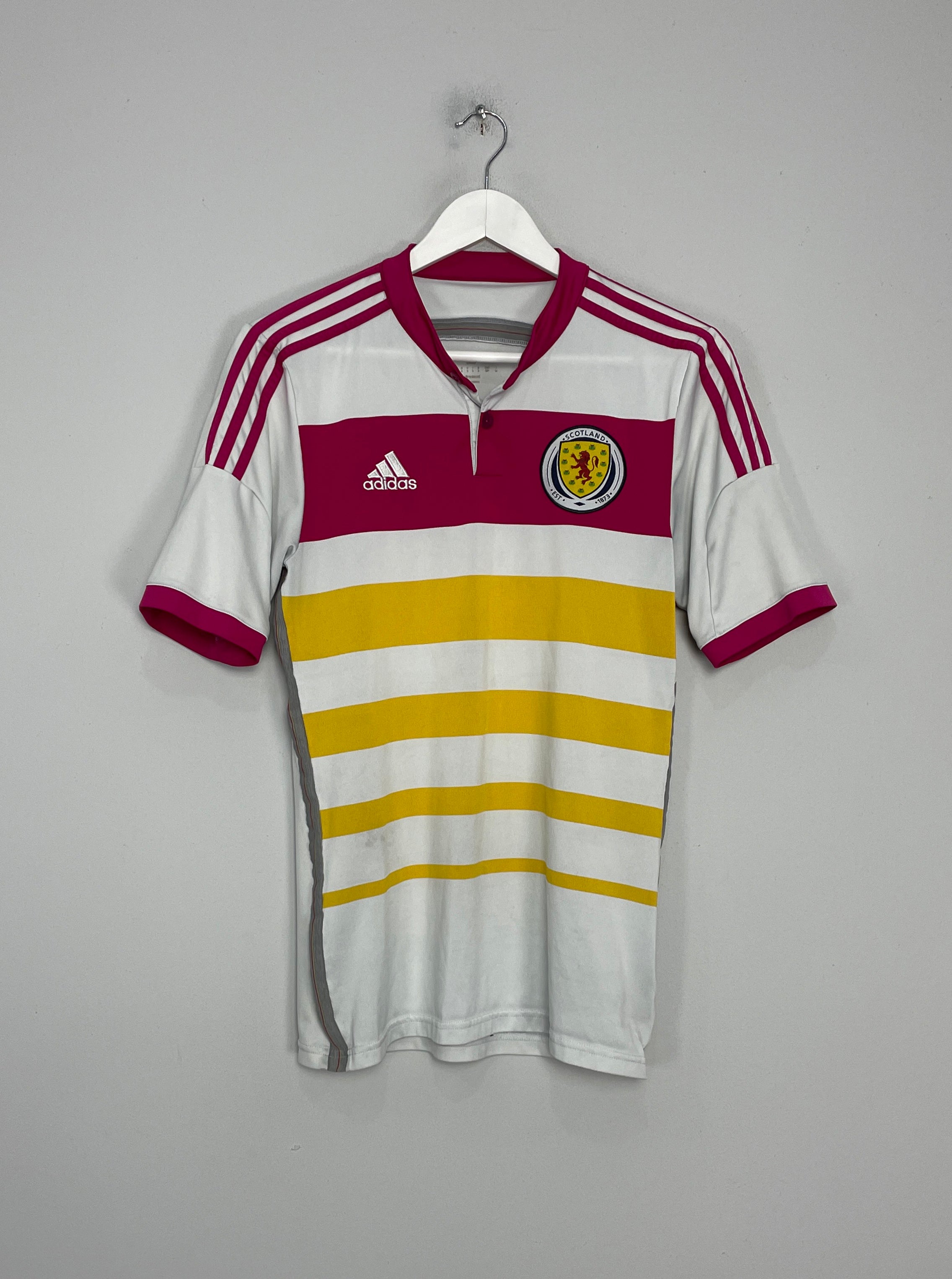 Shop 2014/15 SCOTLAND AWAY SHIRT (S) ADIDAS, classic football shirts, vintage football shirts & retro soccer jerseys at Cult Kits