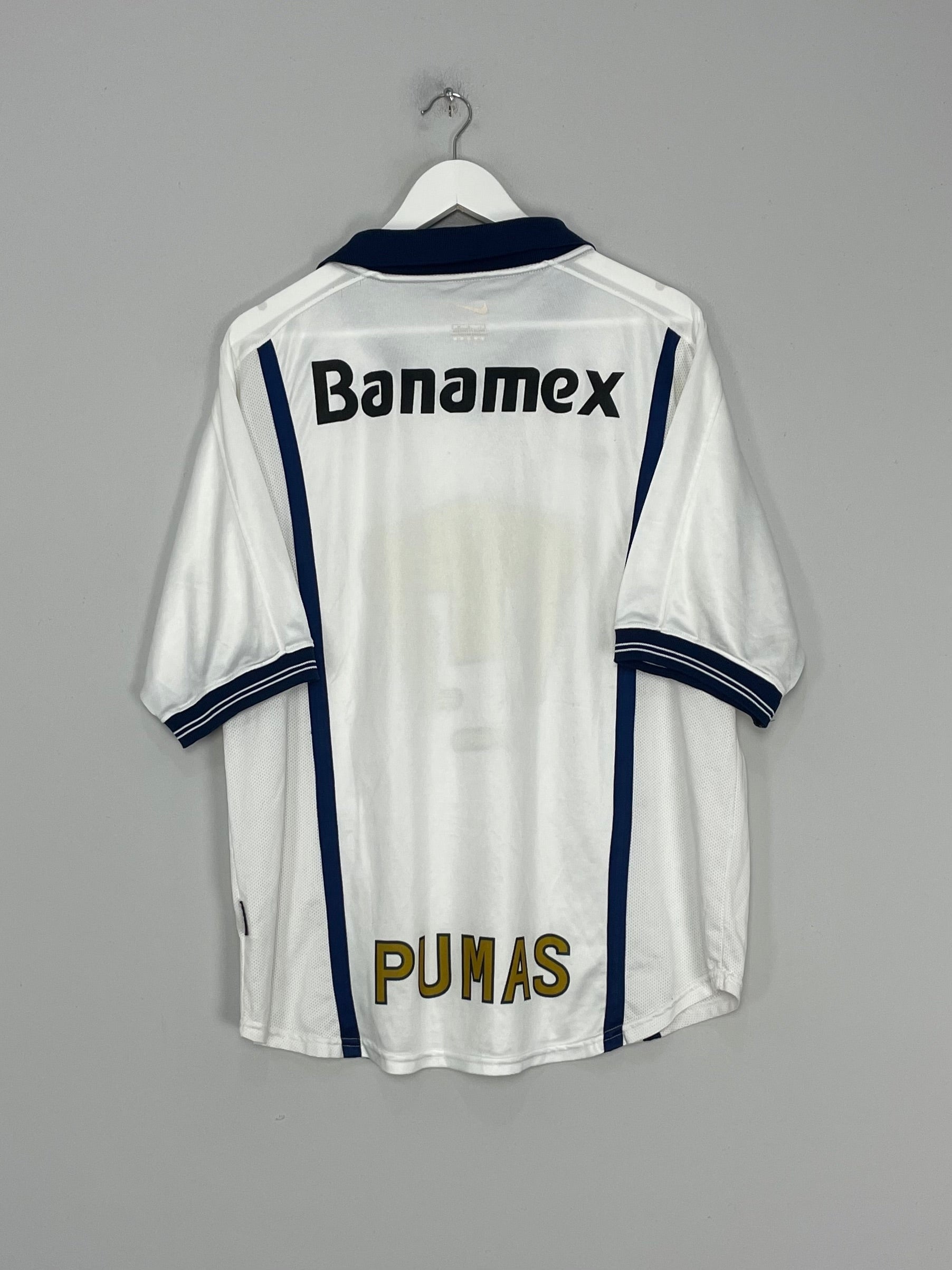 Shop 1999/00 UNAM PUMAS AWAY SHIRT (L) NIKE, classic football shirts, vintage football shirts & retro soccer jerseys at Cult Kits