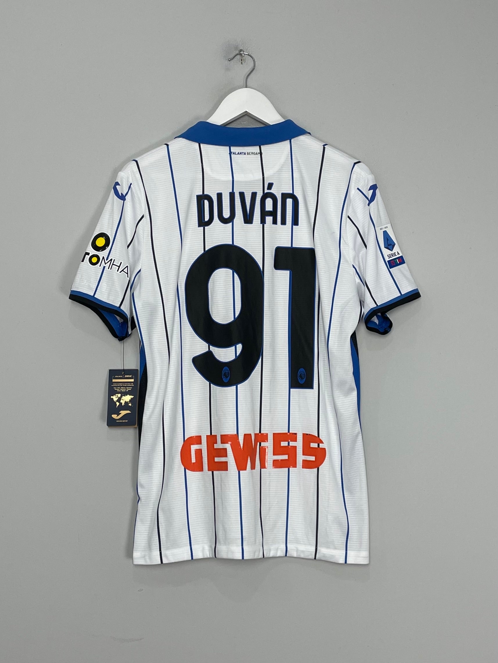 Shop 2021/22 ATALANTA DUVAN #91 *BNWT* AWAY SHIRT (L) JOMA, classic football shirts, vintage football shirts & retro soccer jerseys at Cult Kits
