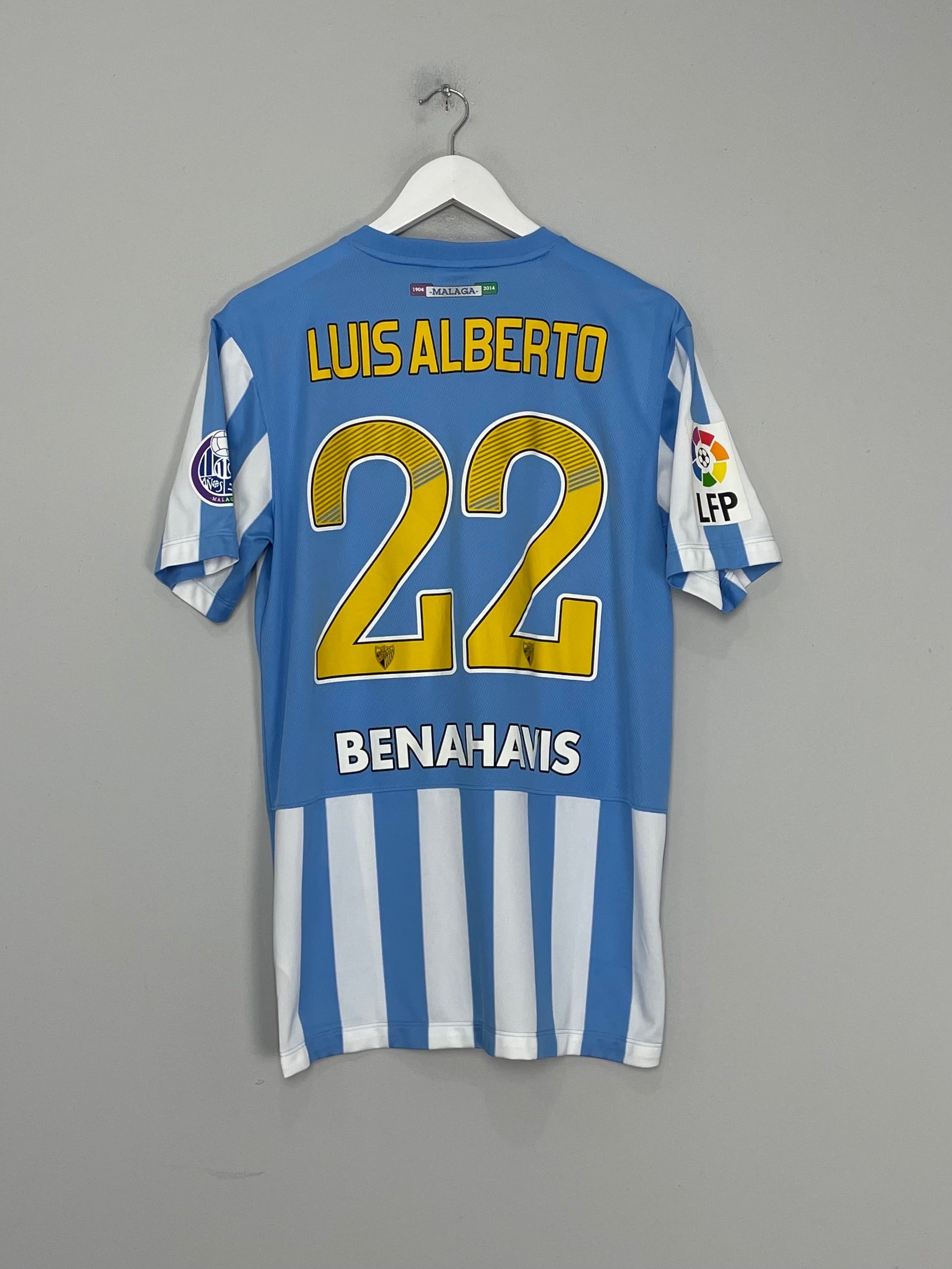 Shop 2014/15 MALAGA LUIS ALBERTO #22 HOME SHIRT (M) NIKE, classic football shirts, vintage football shirts & retro soccer jerseys at Cult Kits