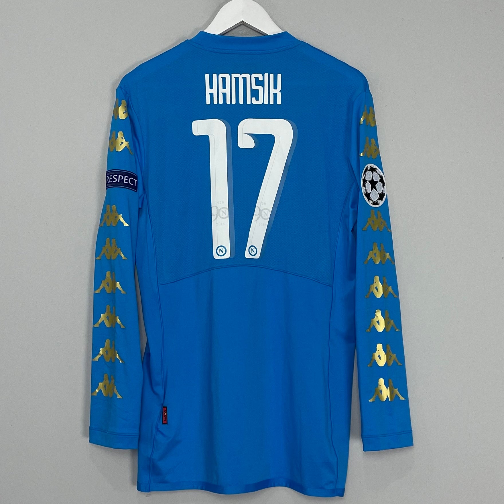 Shop 2016/17 NAPOLI HAMSIK #17 C/L L/S HOME SHIRT (XL) KAPPA, classic football shirts, vintage football shirts & retro soccer jerseys at Cult Kits