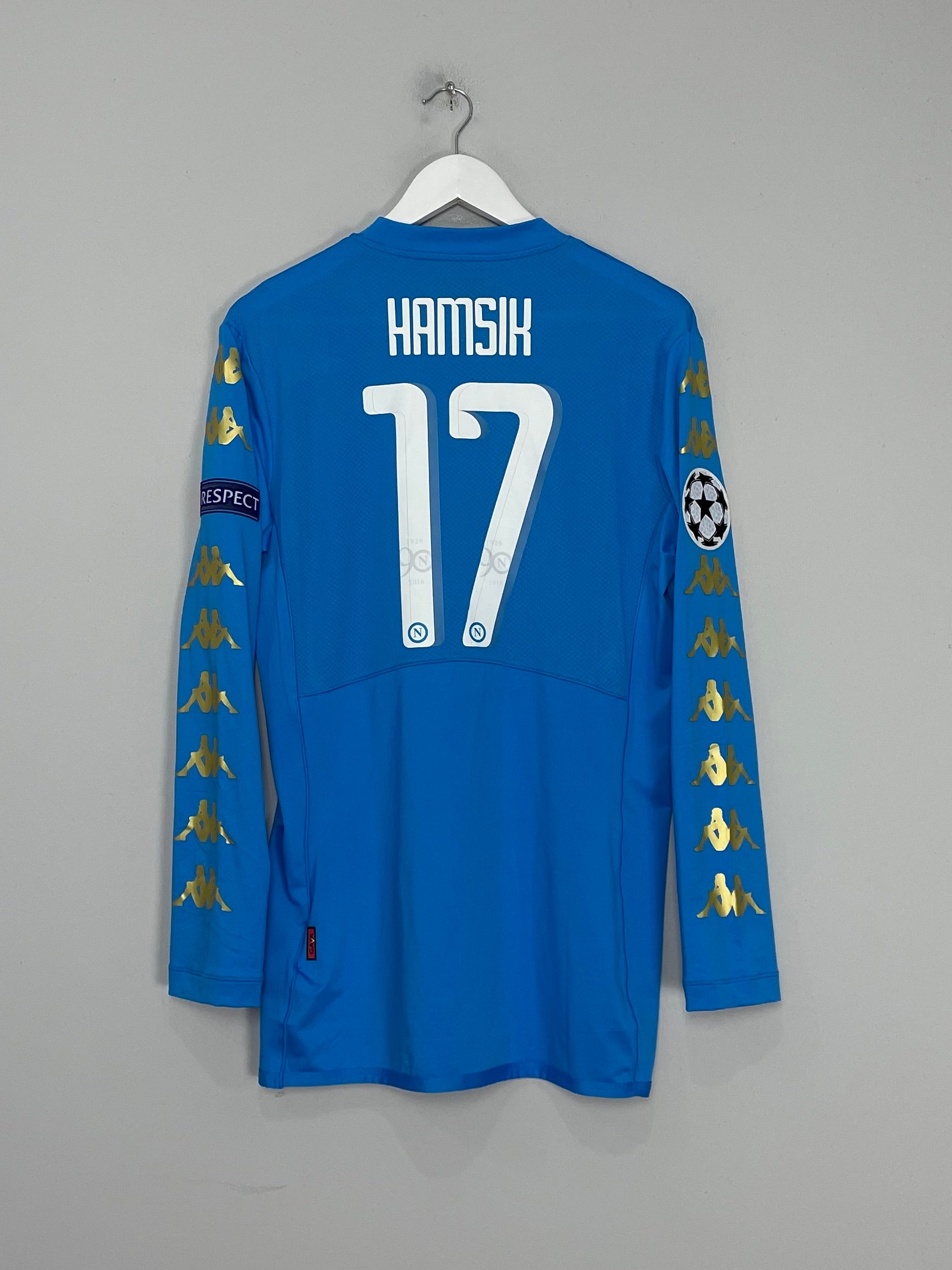 2016/17 NAPOLI HAMSIK #17 C/L L/S HOME SHIRT (XL) KAPPA