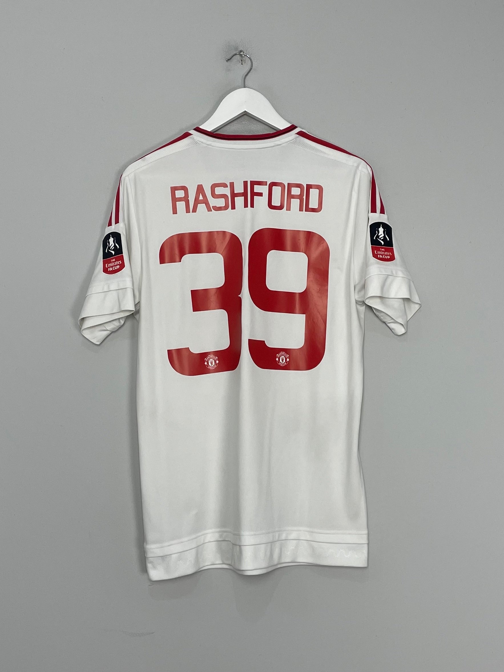 Shop 2015/16 MANCHESTER UNITED RASHFORD #39 FA CUP AWAY SHIRT (M) ADIDAS, classic football shirts, vintage football shirts & retro soccer jerseys at Cult Kits