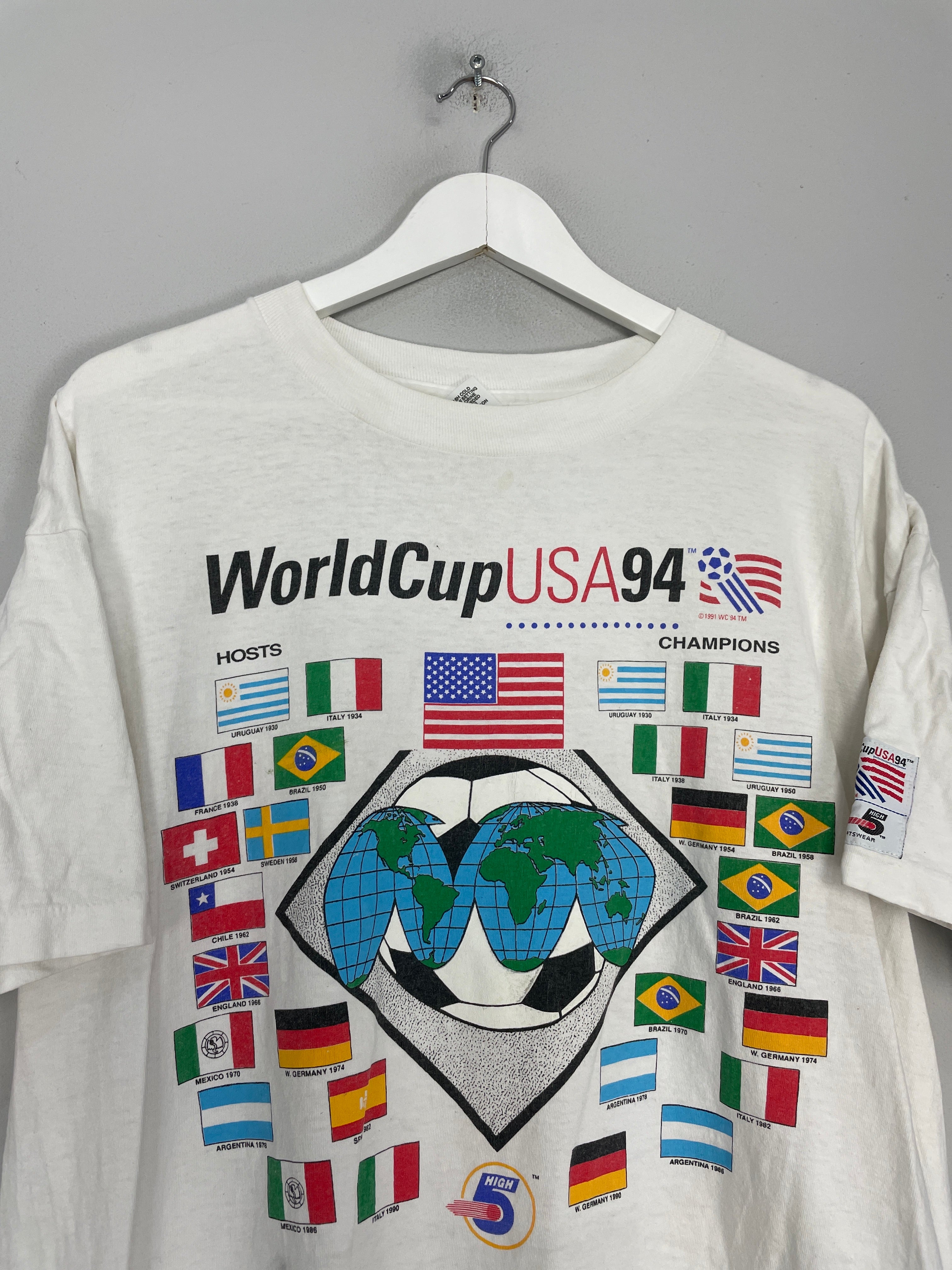 Shop 1994 USA WORLD CUP T-SHIRT (XL) OM, classic football shirts, vintage football shirts & retro soccer jerseys at Cult Kits