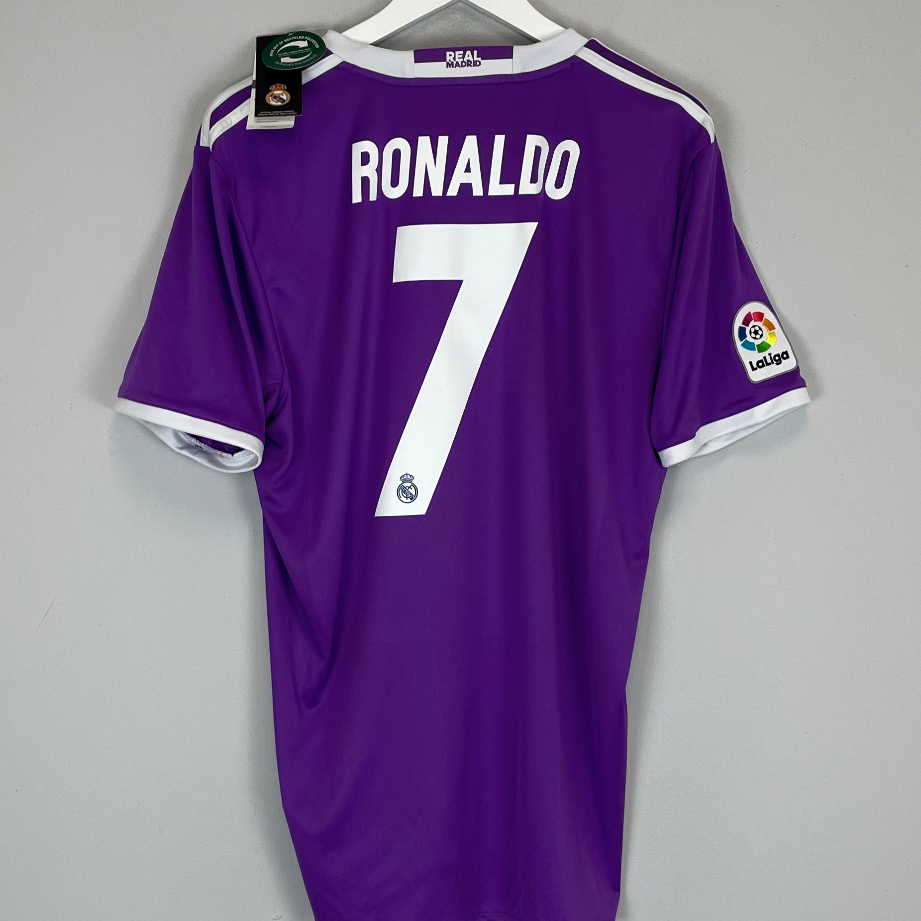 Shop 2017/18 REAL MADRID RONALDO #7 *BNWT* AWAY SHIRT (L) ADIDAS, classic football shirts, vintage football shirts & retro soccer jerseys at Cult Kits