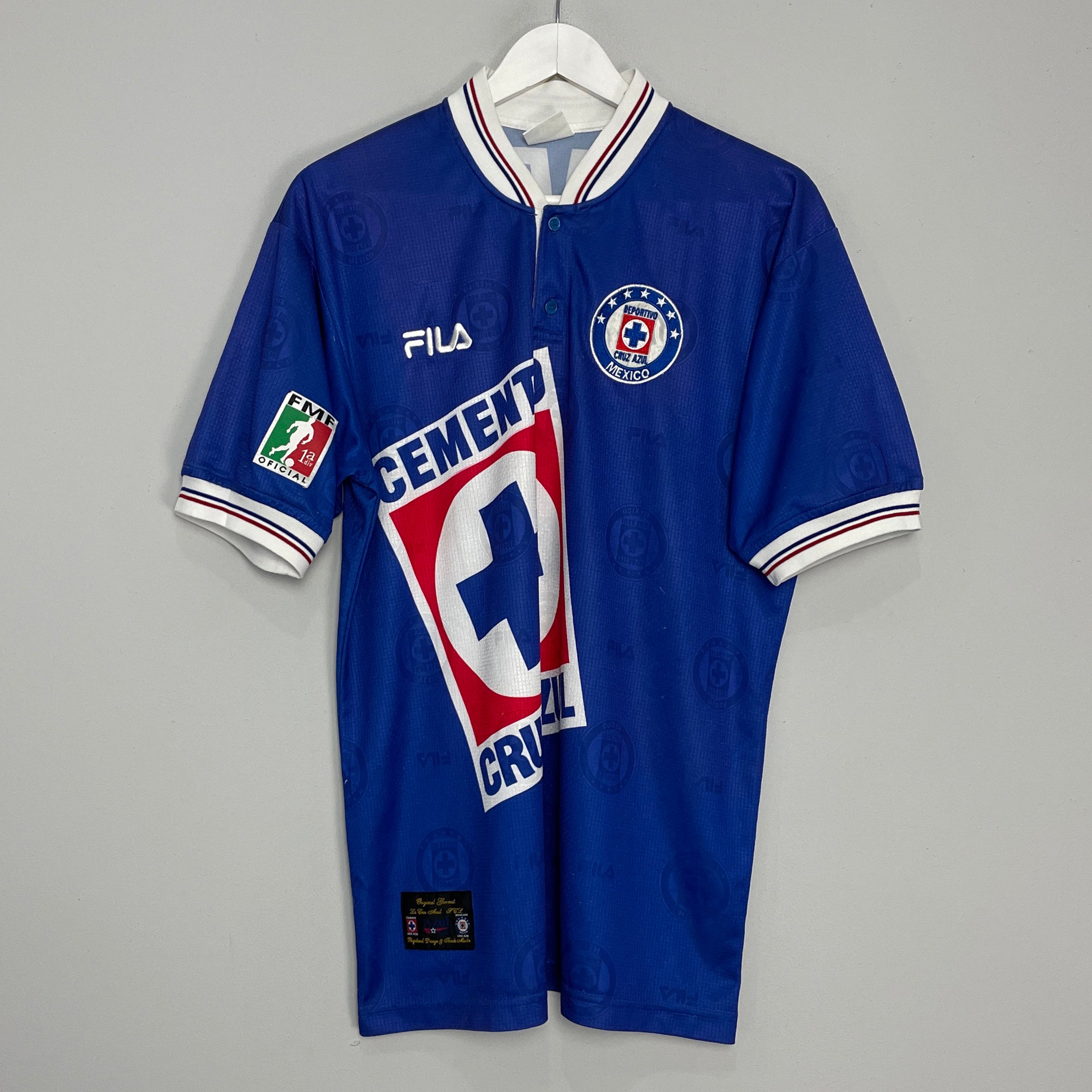 Shop 1998/99 CRUZ AZUL HOME SHIRT (M) FILA, classic football shirts, vintage football shirts & retro soccer jerseys at Cult Kits