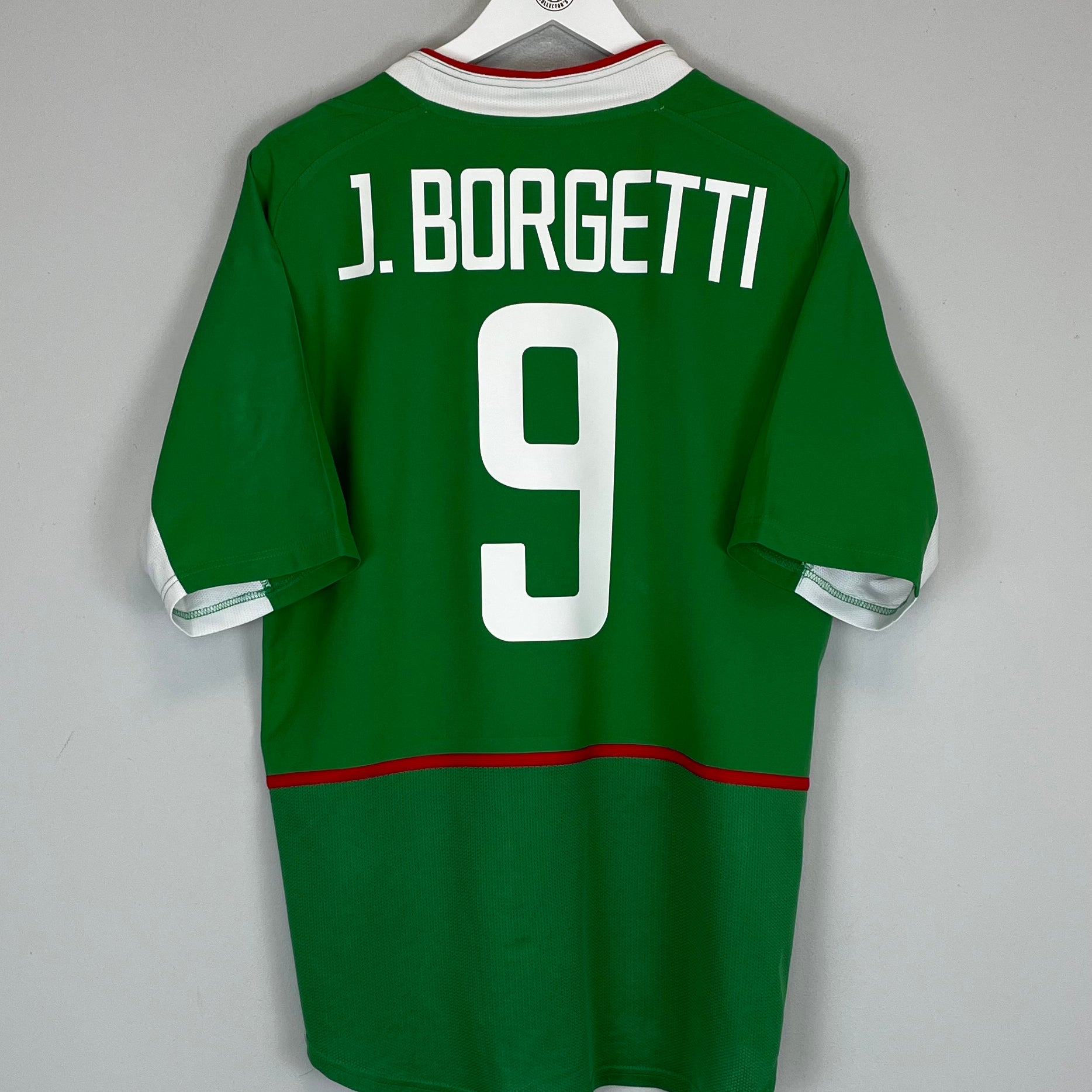 Shop 2003/04 MEXICO J.BORGETTI #9 HOME SHIRT (L) NIKE, classic football shirts, vintage football shirts & retro soccer jerseys at Cult Kits