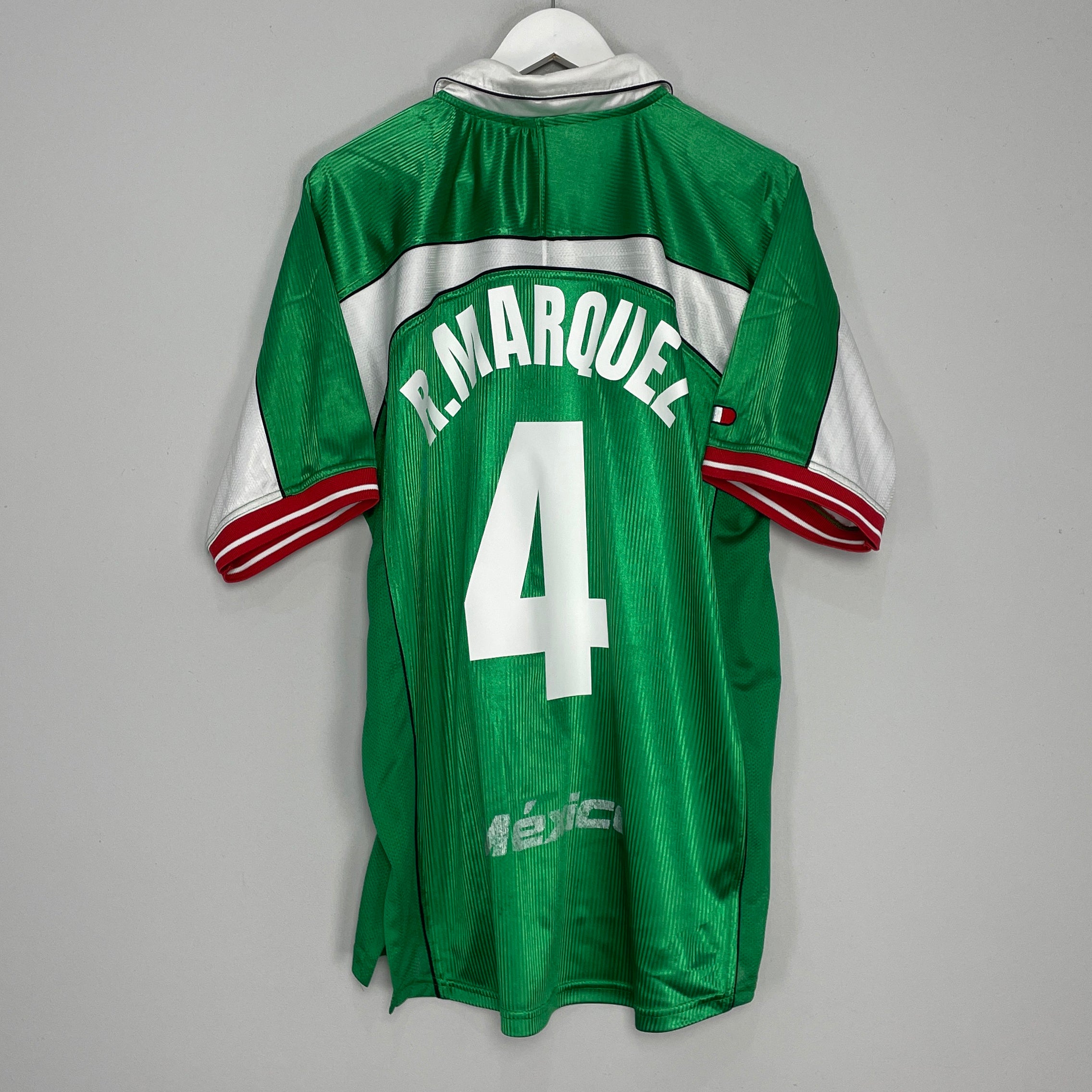 Shop 1999/01 MEXICO R.MARQUEZ #4 HOME SHIRT (L) ATLETICA, classic football shirts, vintage football shirts & retro soccer jerseys at Cult Kits