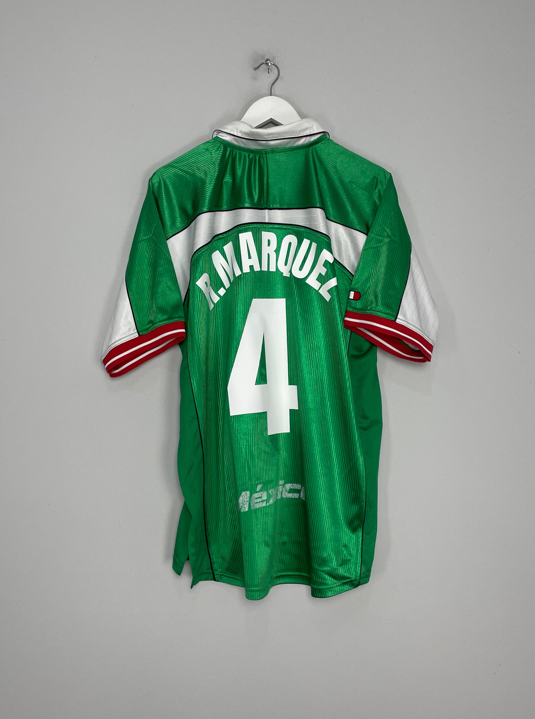 Shop 1999/01 MEXICO R.MARQUEZ #4 HOME SHIRT (L) ATLETICA, classic football shirts, vintage football shirts & retro soccer jerseys at Cult Kits