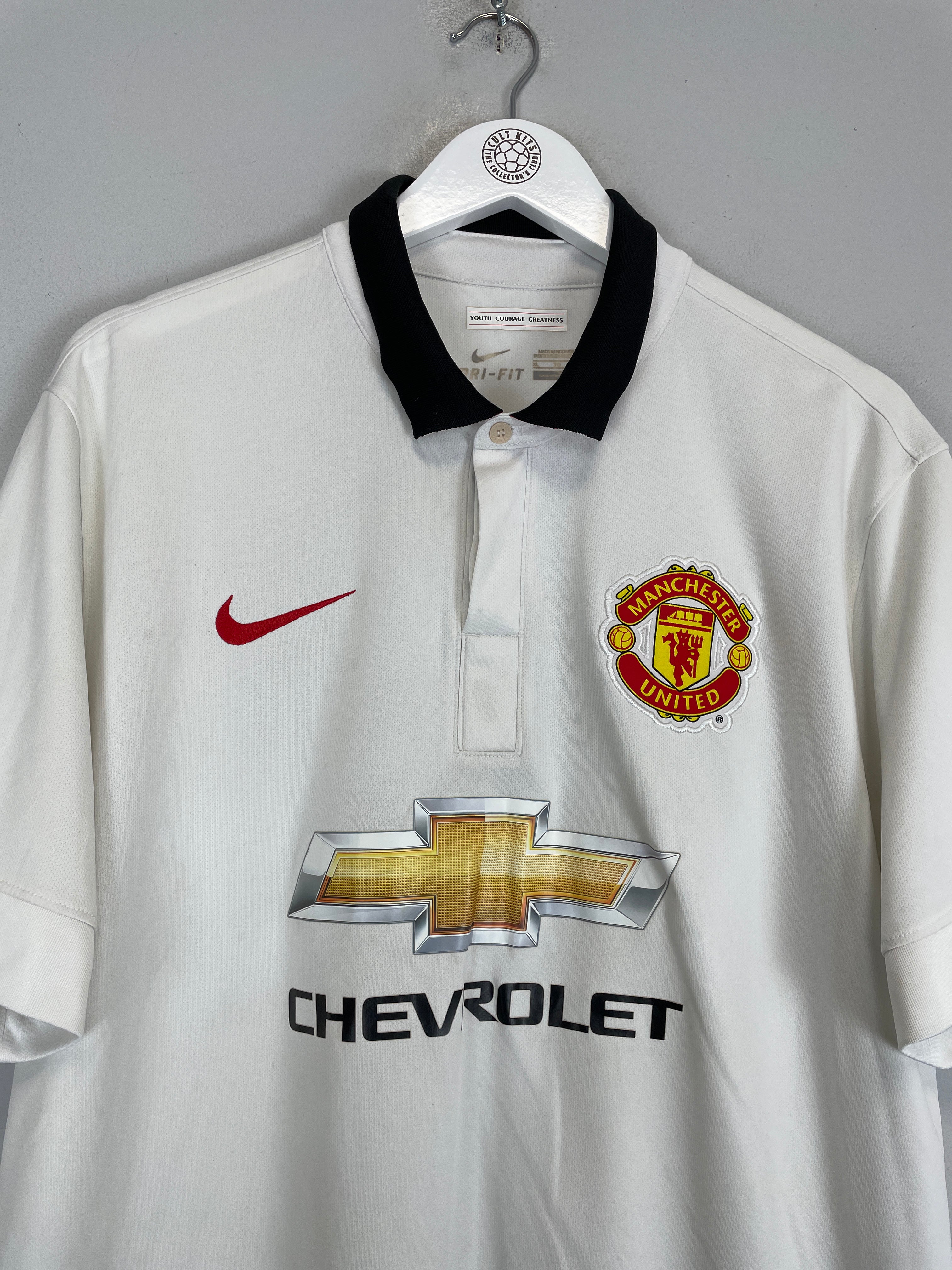 Shop 2014/15 MANCHESTER UNITED AWAY SHIRT (XL) NIKE, classic football shirts, vintage football shirts & retro soccer jerseys at Cult Kits